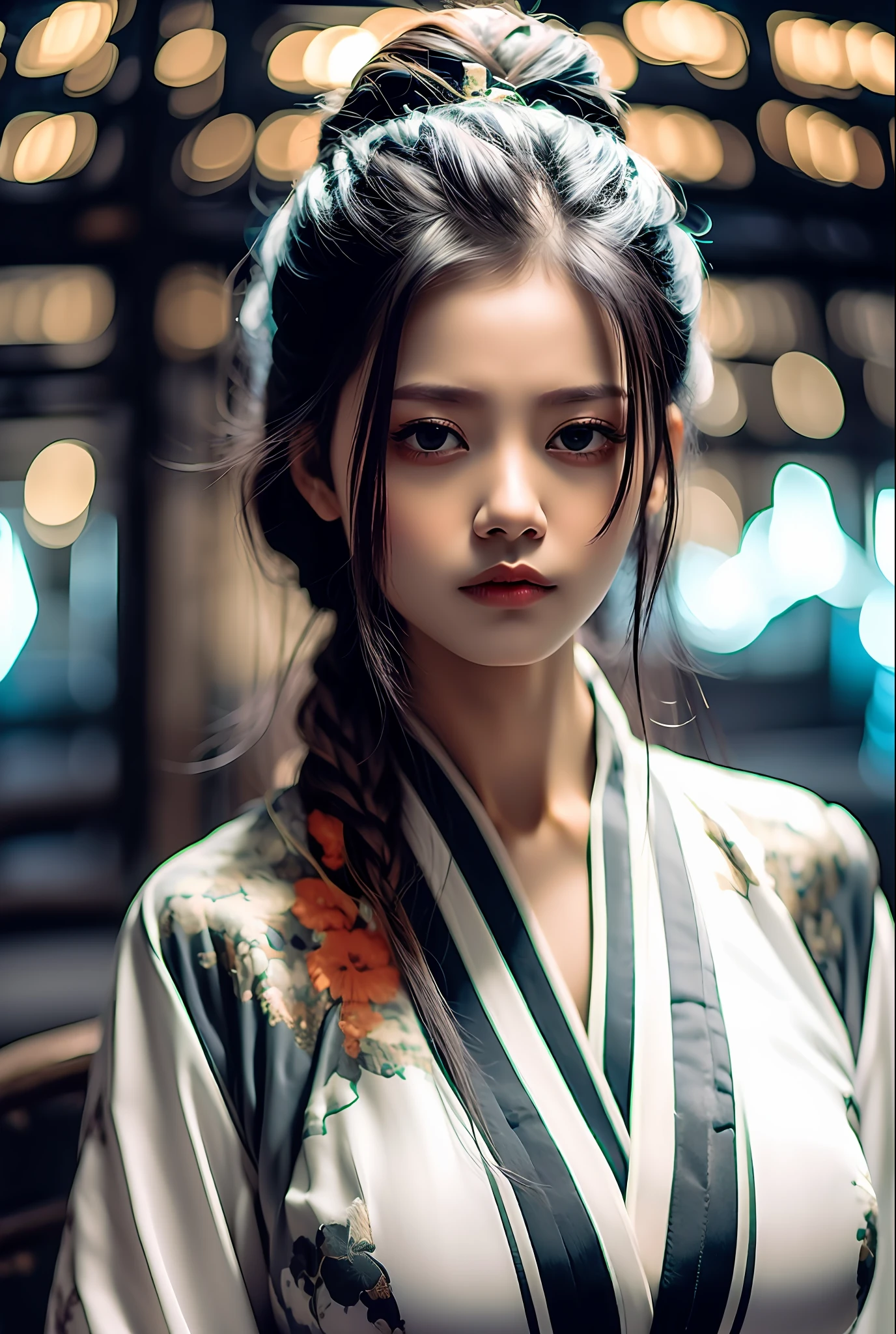 best quality, masterpiece, highres, wuxia 1girl, china dress, super Beautiful face, super beautiful eye, super beautiful hair