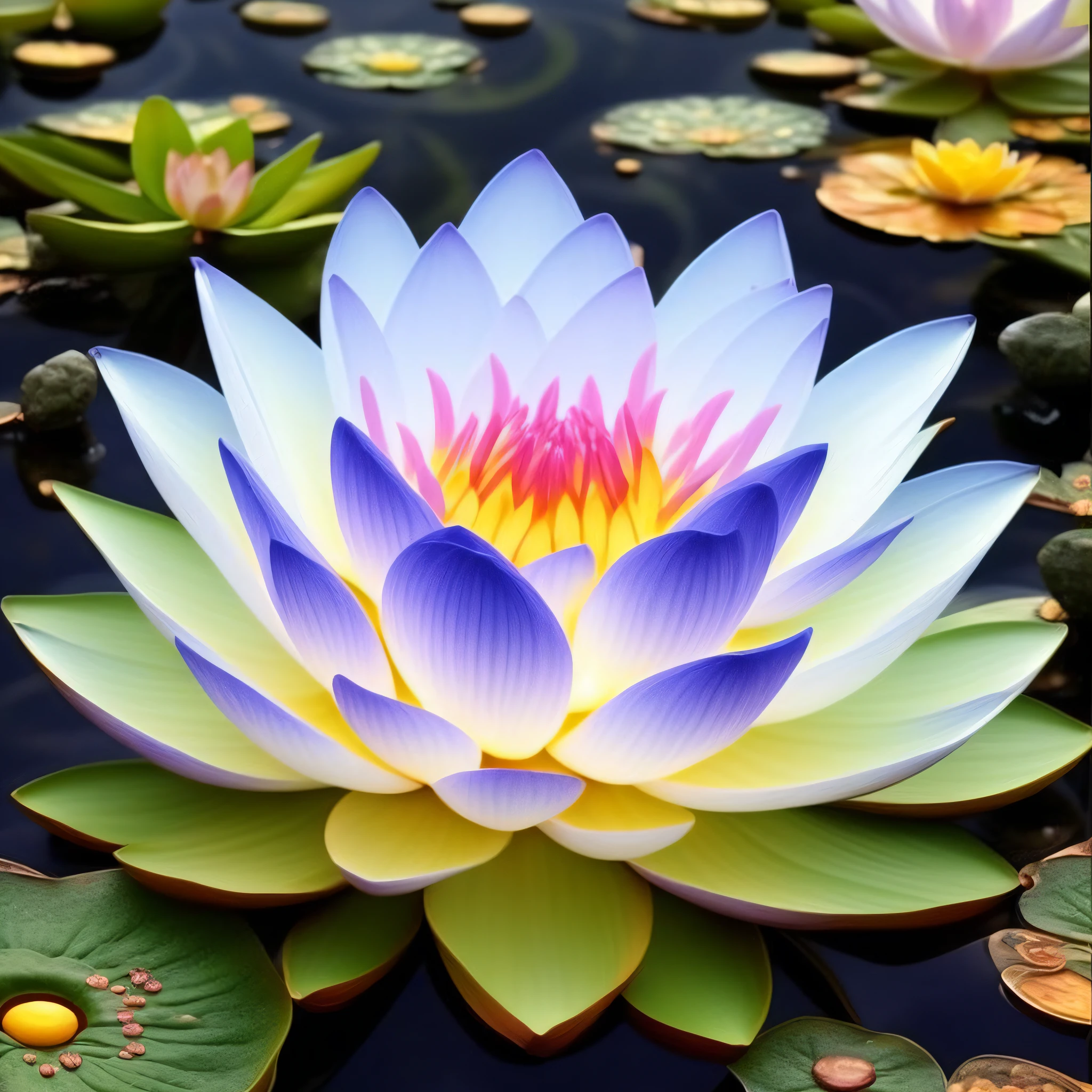 a multi elemental lotus flower, Elemental flowers, 32k, cinema