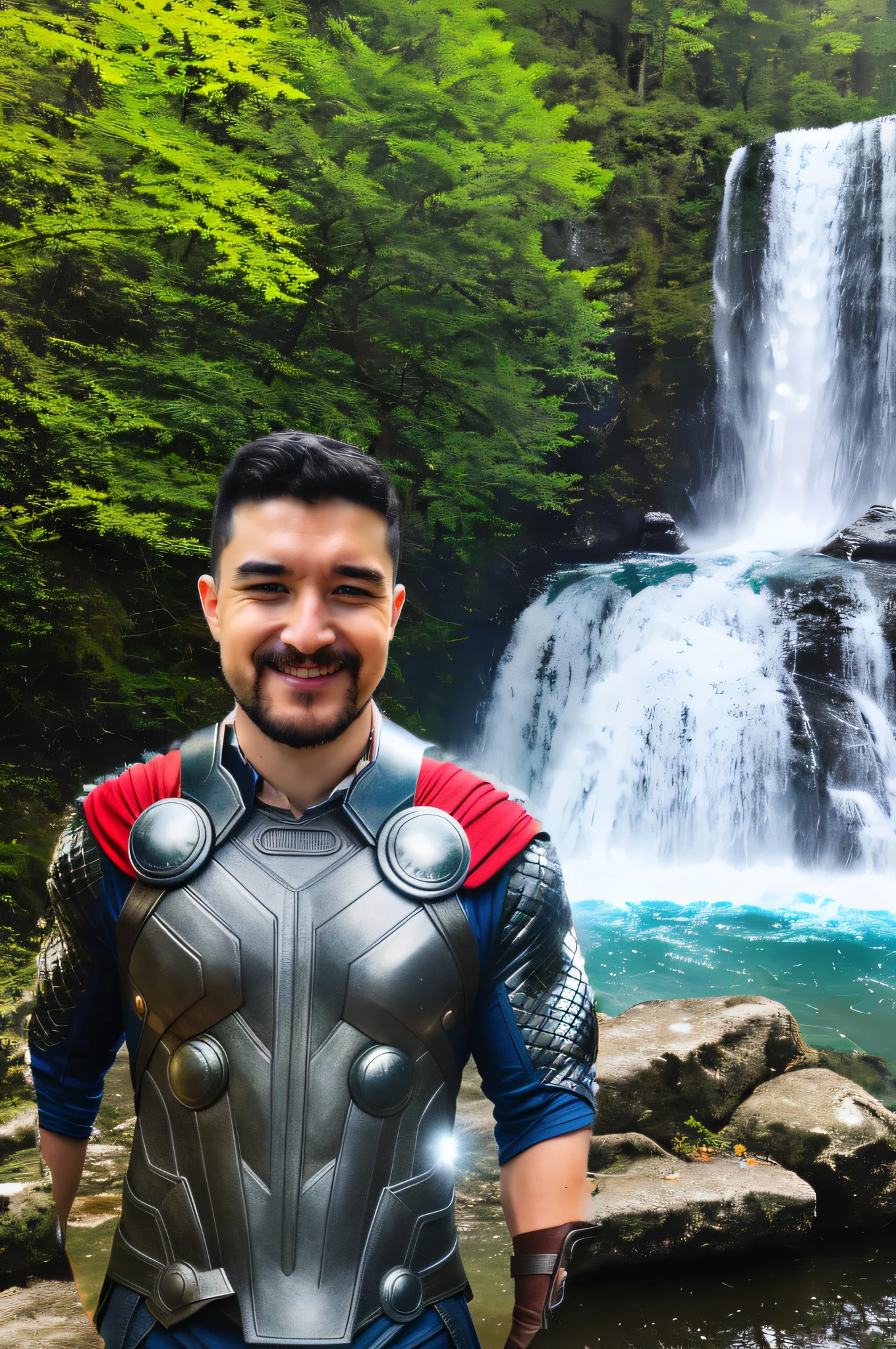 Thor, Rays, Mjolnir, Short Hair, 8K, High Definition, Detailed Costume, DC and Marvel Style