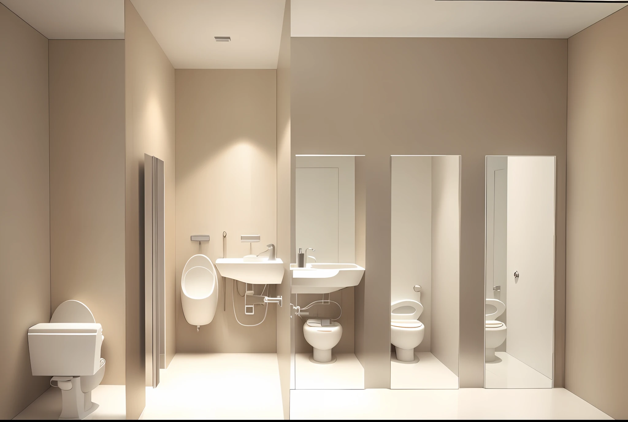 there is a drawing of a bathroom with a toilet and sink, orthographic 3d rendering, detailed rendering, 3d rendered, 3 d rendered, concept drawing, conceptual rendering, 3d rendered model, detailed 3 d render, detailed 3d render, conceptual, rendered 3d model, 2 d render, 3 d rendering, 3d rendering, 3 - d render