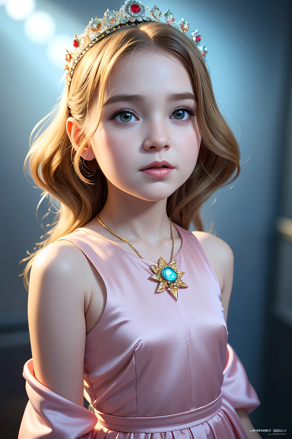 Portrait of cute like Empress from Never Ending Story, cute baby face,digital ilustration By artgerm By cgsociety, amazing lighting, pixar style, bluesky studios, ultra details