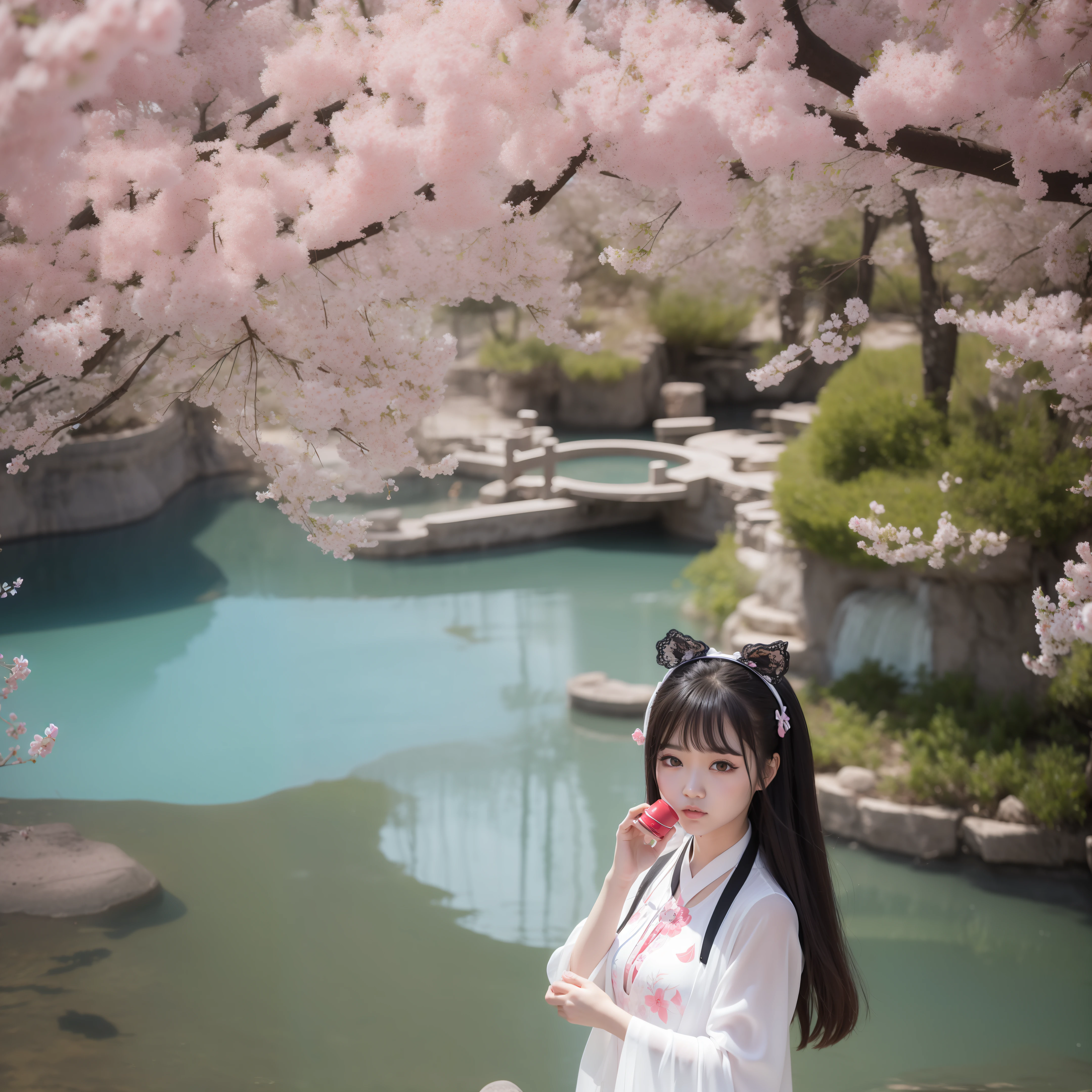 Baotu Spring in Jinan, Shandong Province photographed the beautiful Lolita