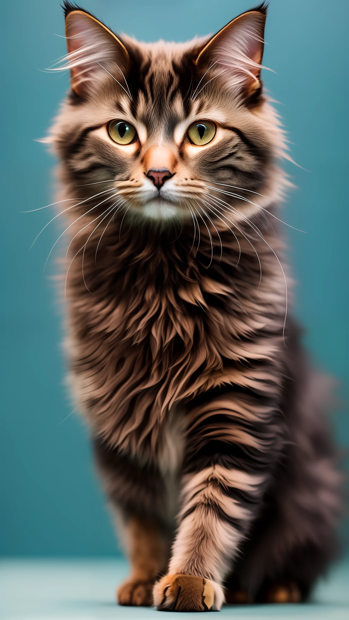 Dressed as a knight of medieval Europe, there is a cat sitting on a mat with a leash with a leash, a chonker cat, a princess cut, trimming, his hair is messy and empty, kemono, he has dark gray hair, 2 old, well-groomed model, he has a beard and gray hair, covered with matte fur, 5 years