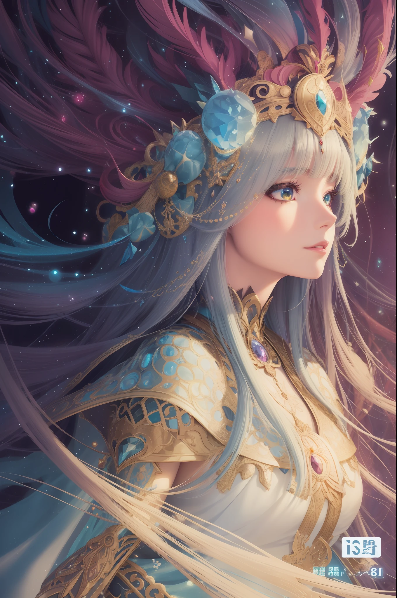 a close up of a woman with long hair wearing a headdress, detailed digital anime art, anime fantasy illustration, 8k high quality detailed art, anime fantasy artwork, ((a beautiful fantasy empress)), 4k highly detailed digital art, a beautiful fantasy empress, beautiful fantasy anime, fantasy art style, beautiful digital artwork, beautiful anime artwork