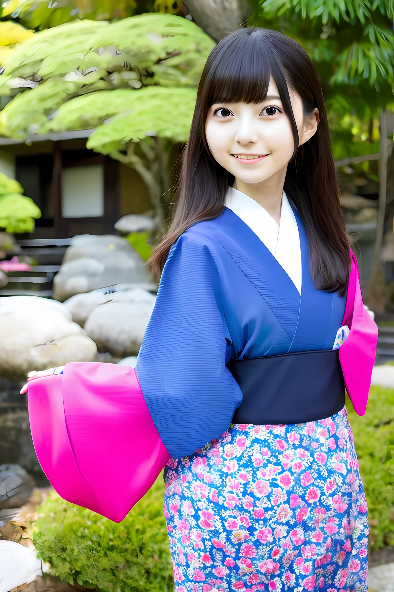 Young beautiful Japan girl profile