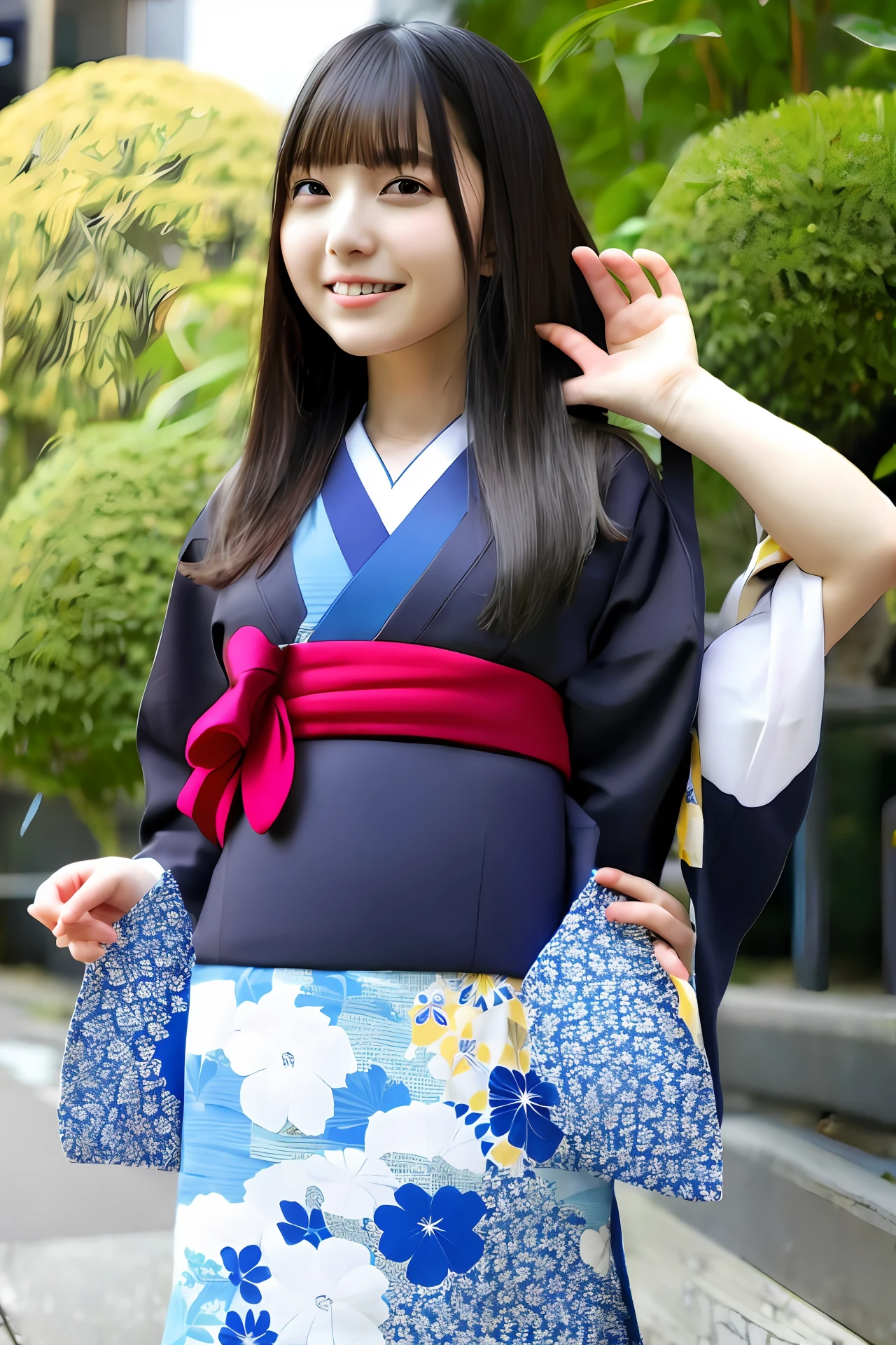Young beautiful Japan girl profile
