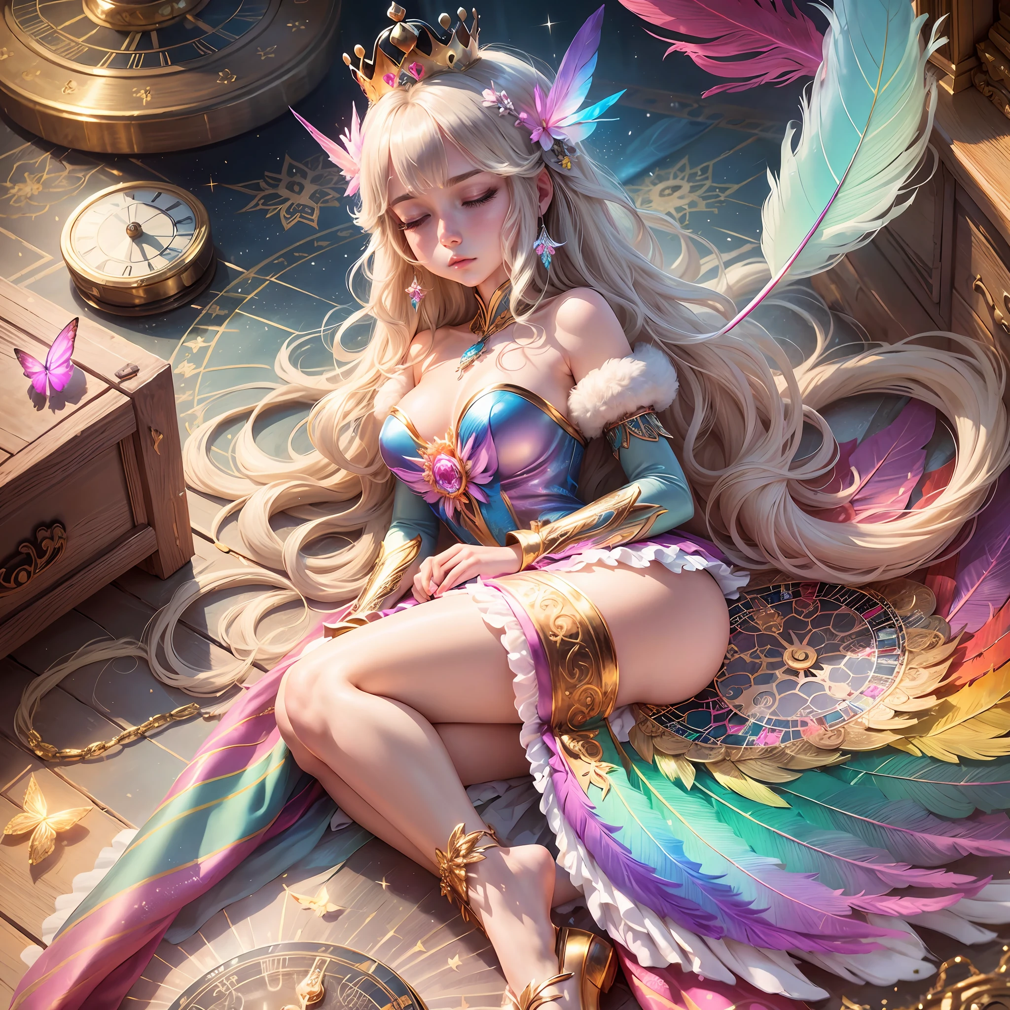 Closed eyes, beautiful eyelashes, sleeping expression