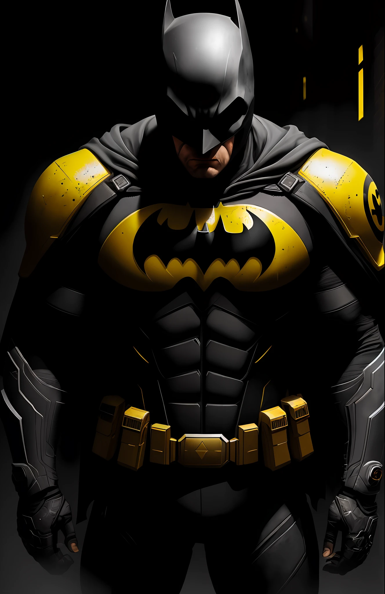 (dark shot: 1.1), epic realistic, Batman from DC, yellow gradient, black, brown and magenta color scheme, grunge aesthetic!!! graffiti tag wall background, art by Greg Rutkowski and artgerm, soft cinematic light, Adobe Lightroom, darkroom, HDR, intricate, highly detailed, (depth of field: 1.4), faded, (neutral colors: 1.2), (hdr: 1.4), (muted colors: 1.2), hyper-detail (artstation: 1.4), cinematic, warm light, dramatic light (complex details: 1.1)