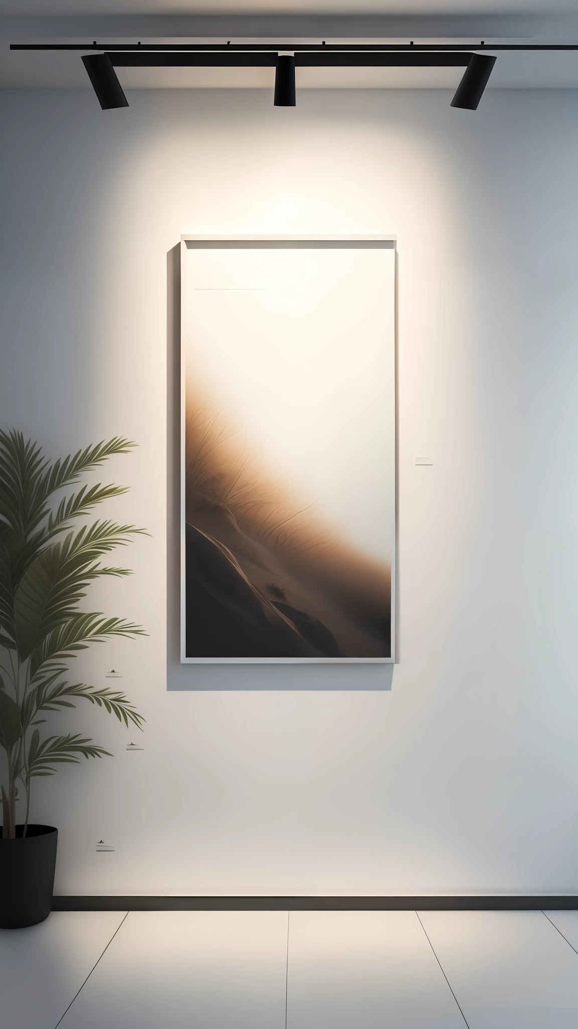 there is a picture of a painting hanging on the wall, displayed on the walls, gallery display photograph, painting of a sand landscape, extremely high quality artwork, 4k photograph of painting, high resolution product photo, hanging scroll on wall, large scale photo, in a gallery setting, made for an art gallery, stunning large format photograph, 4k art