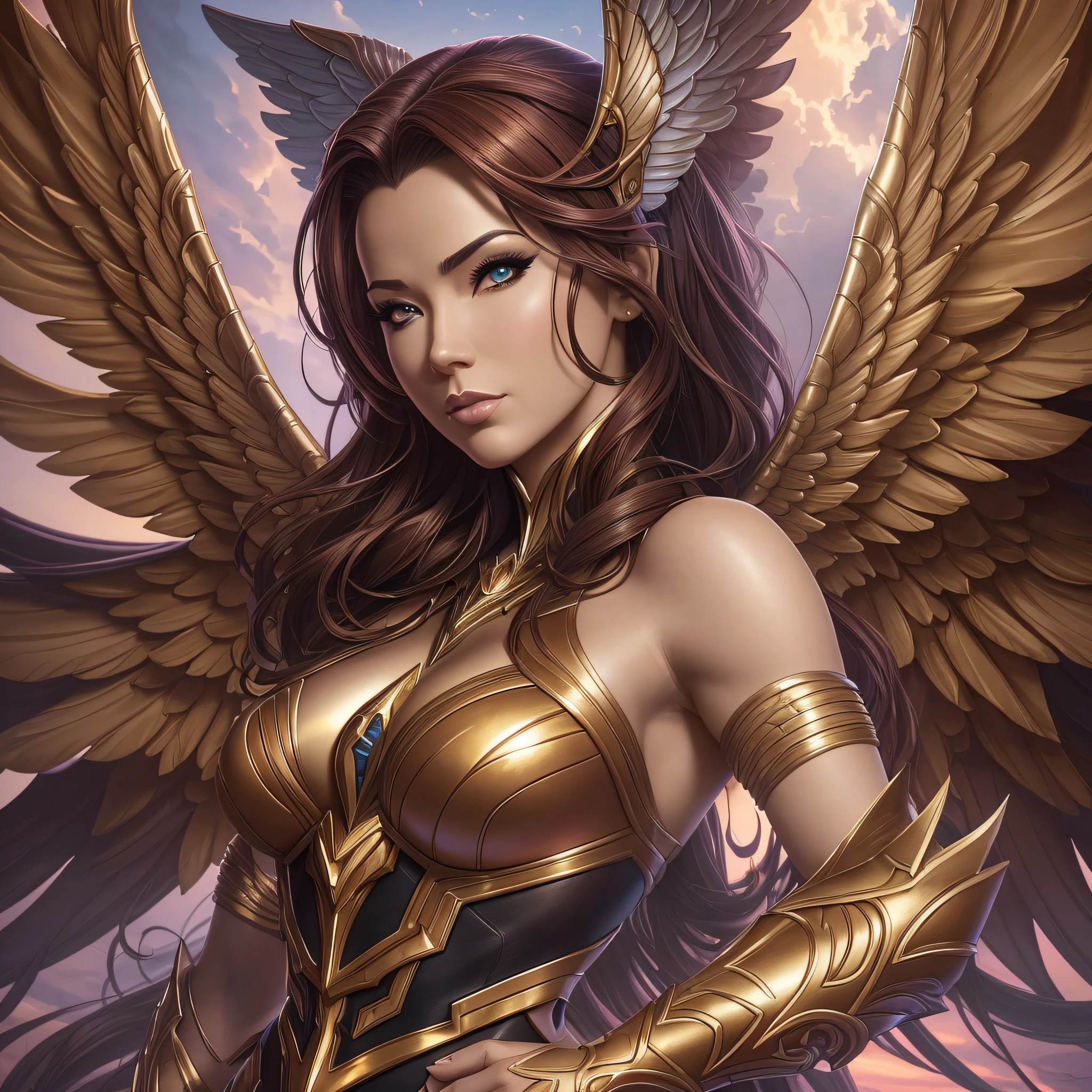 a close up of a woman in a costume with wings, artgerm julie bell beeple, extremely detailed artgerm, artgerm jsc, artgerm detailed, featured on artgerm, ig model | artgerm, samira from league of legends, as seen on artgerm, artgerm and rossdraws --auto --s2