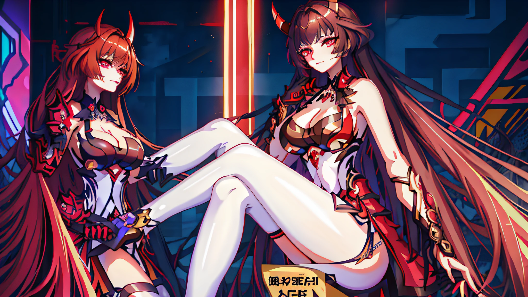 ((Masterpiece)) Demon Ruler Succubus 3D Very High Resolution Anime - Style image of a woman in a red and black outfit, Keqing from Genshin Impact, Onmyoji Detailed Art, Onmyoji, Ayaka Genshin Impact, Zhongli from Genshin Impact, Ayaka Game Genshin Impact, Genshin Impact Character, Genshin, Onmyoji Portrait, Cushart Krenz Key Art Feminine