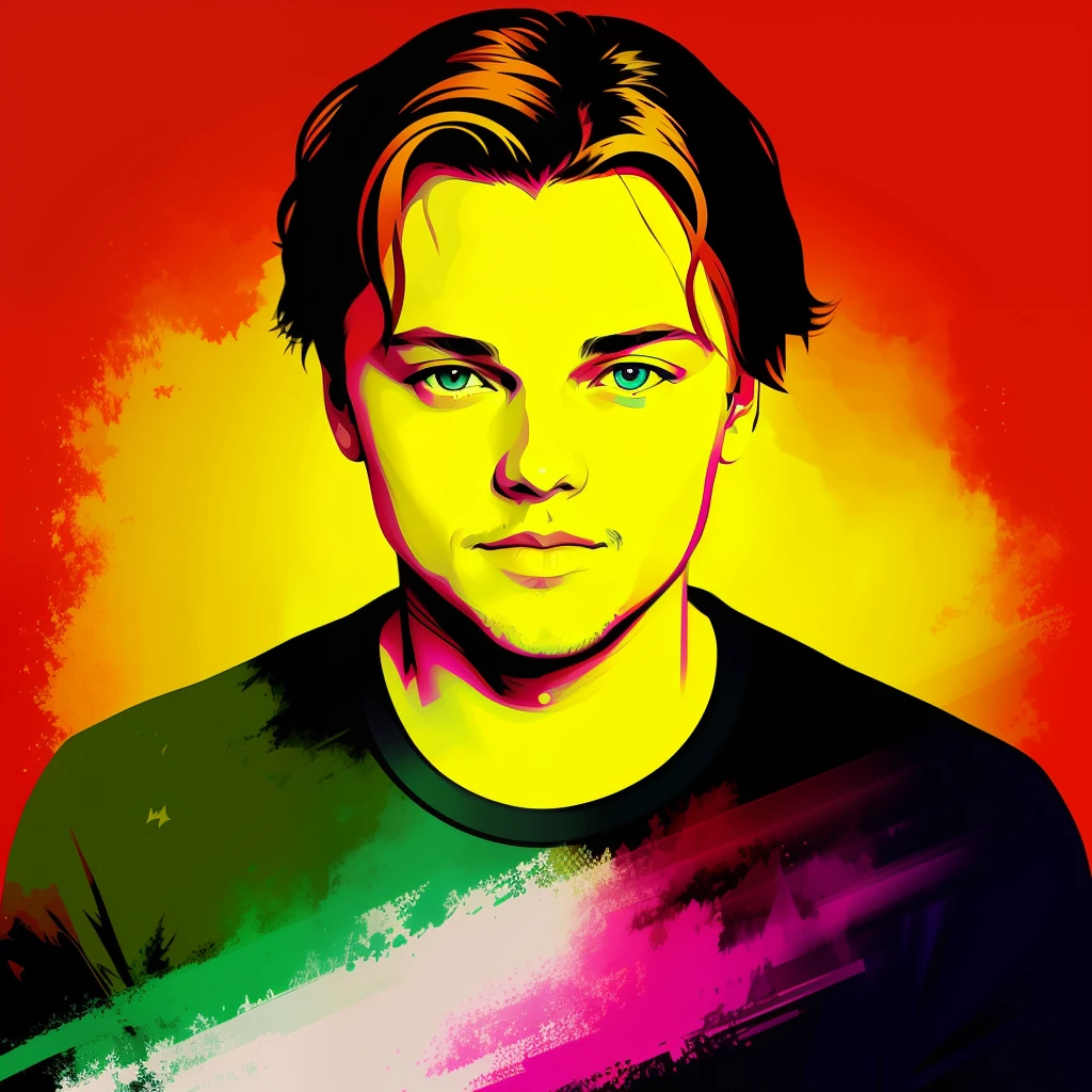 Portrait leonardo di caprio , wpap art