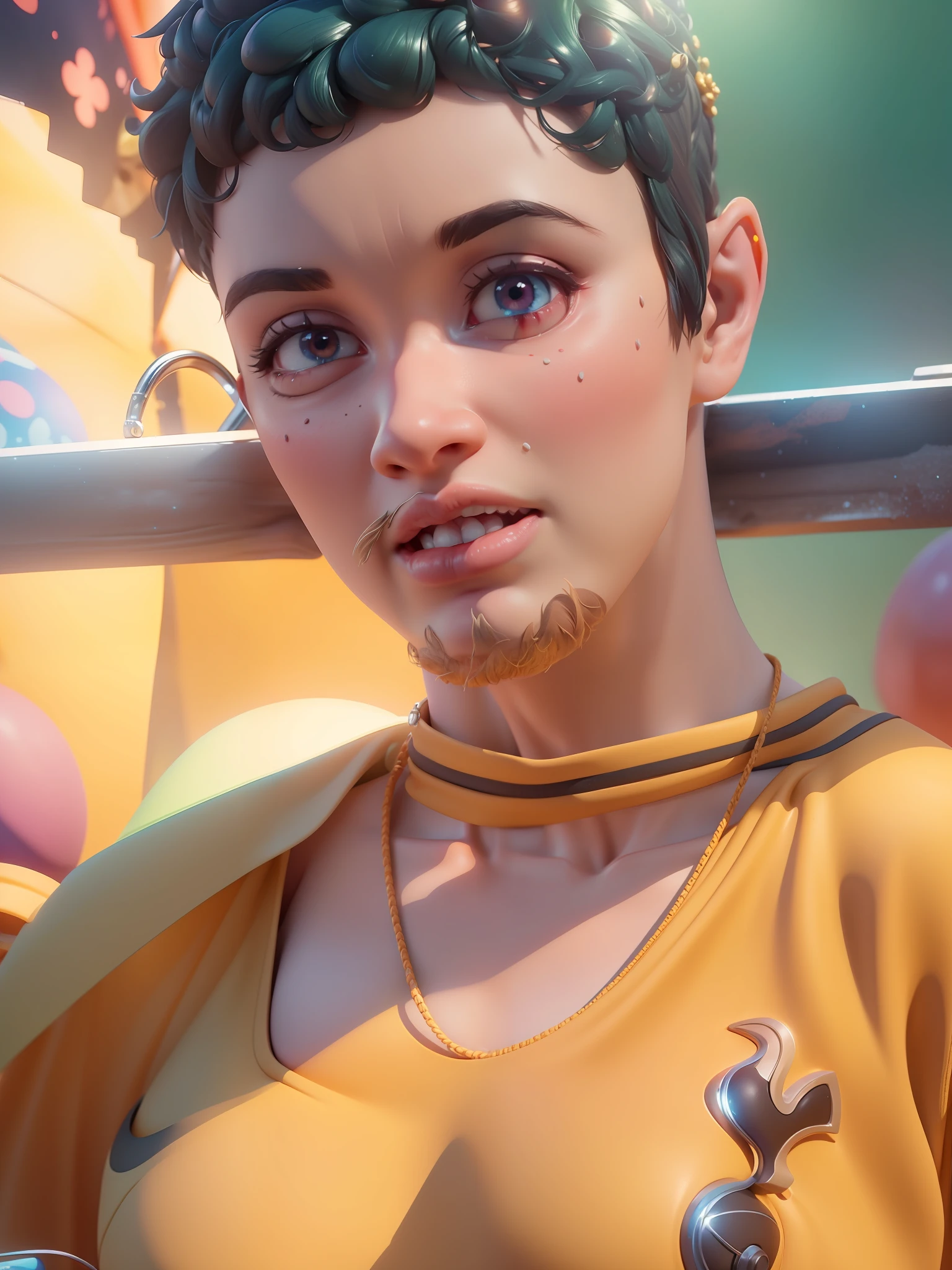 (pixar style) (masterpiece:1.2) (bokeh) (best quality) (detailed skin) (detailed texture) (8k) (claymation) (cinematic lighting) (sharp focus