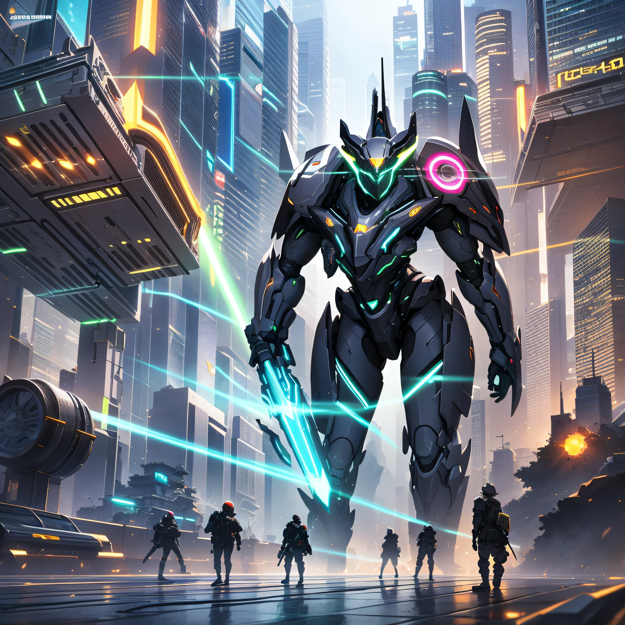 (Beautiful)(High Quality)(Detailed)(Game CG)(Suspense)(Action)(Futuristic Sci-Fi)(Firearms)(Diverse Weapons)(Magnificent Scene)(High Saturation)(Neon Light Effect)(Luminous Effect) --auto --s2