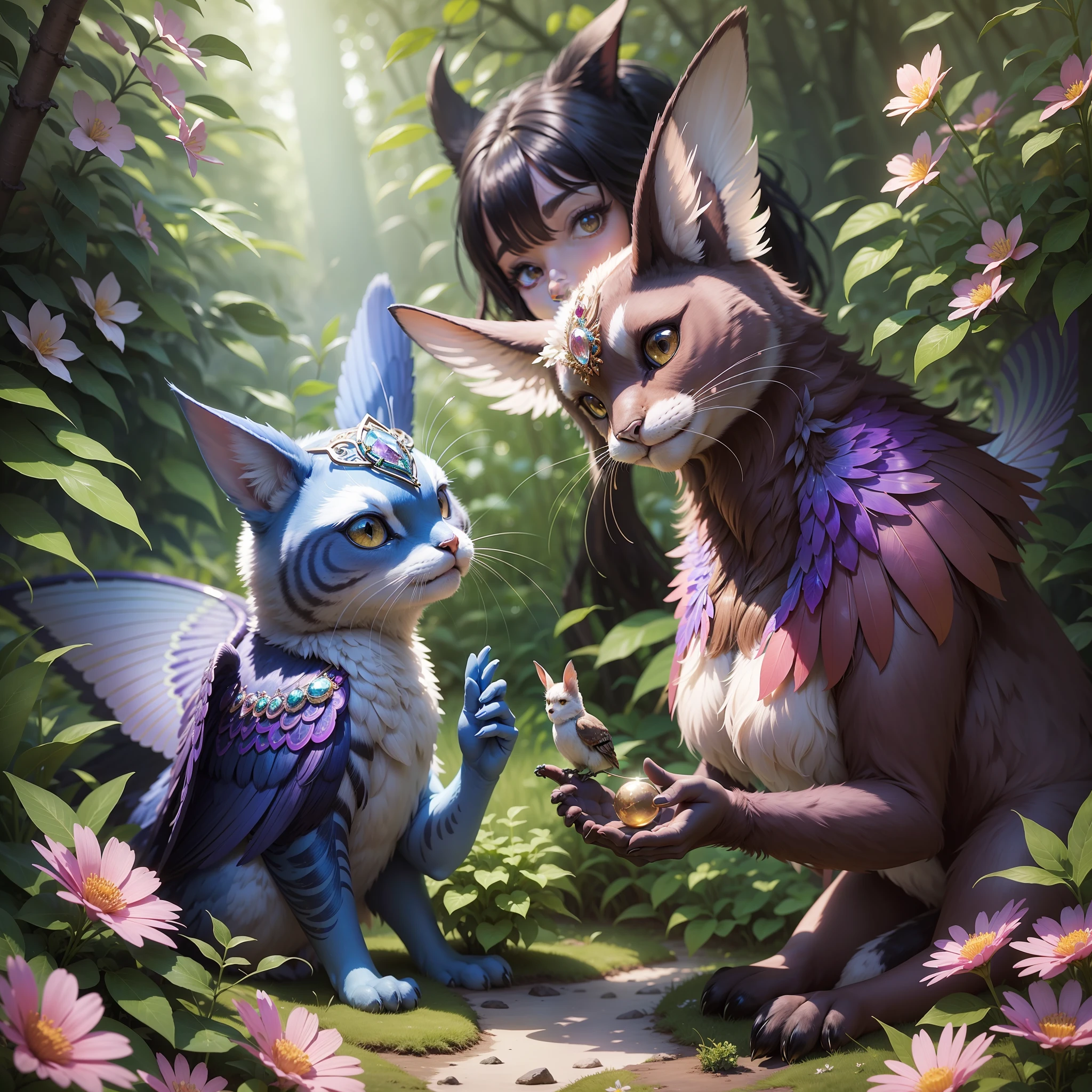 Mysterious animals emerged from among the jewels. They have colorful wings and fur and have a pretty figure.
There were glowing fairy rabbits, sparkling whisper owls, and flowerlinds flapping with petals. We started playing together.
In secret places, we sang and danced with mysterious animals. Each unique ability and personality is the essence of a fun adventure.
Made a lot of smiles and pleasant memories in a secret place in the garden. Encounters and experiences in this magical place will be deeply etched in their hearts as part of their adventures.