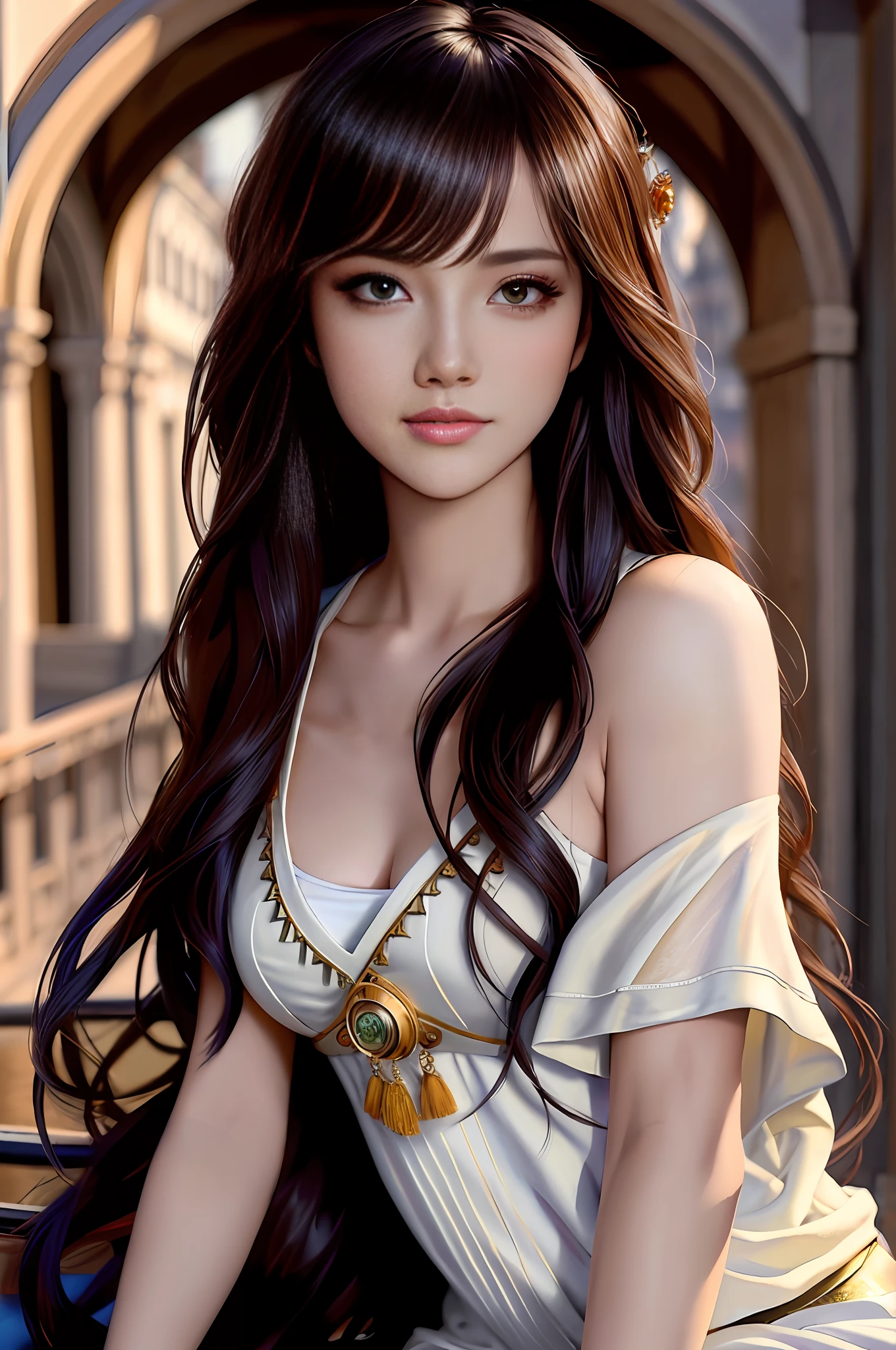 &quot;((masterpiece)), modelshoot style, (extremely detailed CG unity 8k wallpaper), full shot body photo of the most beautiful artwork in the world, stunningly beautiful photo realistic cute women,a hyper realistic ultra detailed photograph of a beautiful girl as a female 2020s dancer on the boat of 2020s Venice,(Bridge Of Sighs background),(princess eyes,shiny pupils), detailed symmetric beautiful hazel eyes, detailed gorgeous face,highly detailed, vibrant,professional majestic oil painting by Ed Blinkey, Atey Ghailan, Studio Ghibli, by Jeremy Mann, Greg Manchess, Antonio Moro, trending on ArtStation, trending on CGSociety, Intricate, High Detail, Sharp focus, dramatic, photorealistic painting art by midjourney and greg rutkowski