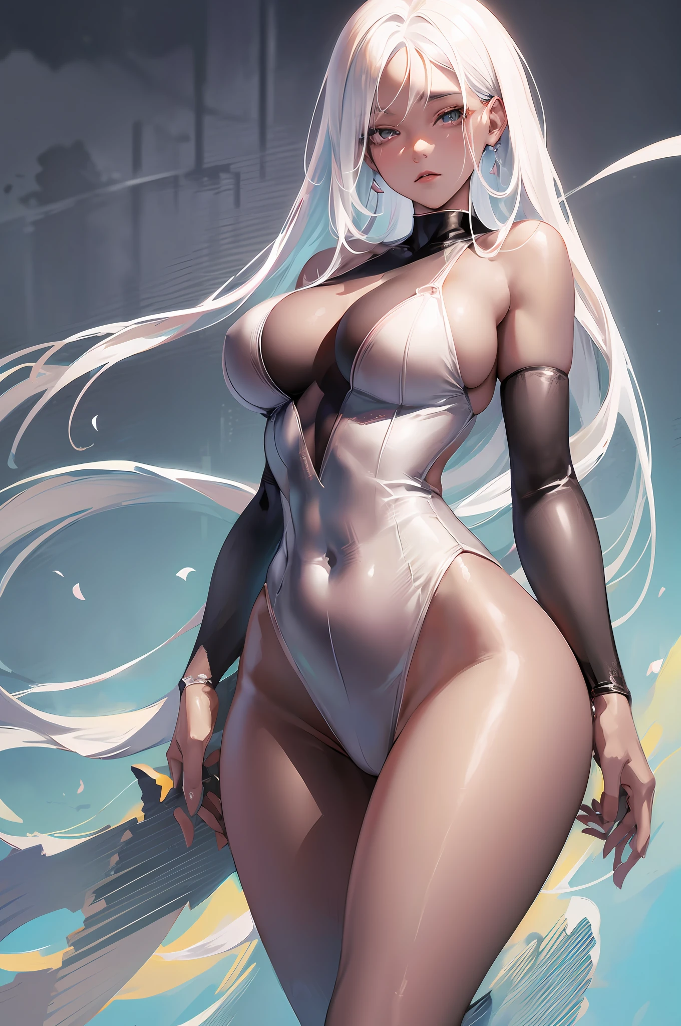 anime girl with white hair and black clothes posing naked, extremely detailed artgerm, detailed digital anime art, artgerm on artstation pixiv, guweiz on pixiv artstation, guweiz on artstation pixiv, fanart best artstation, :: rossdraws, trending on artstation pixiv, rossdraws 2. 5