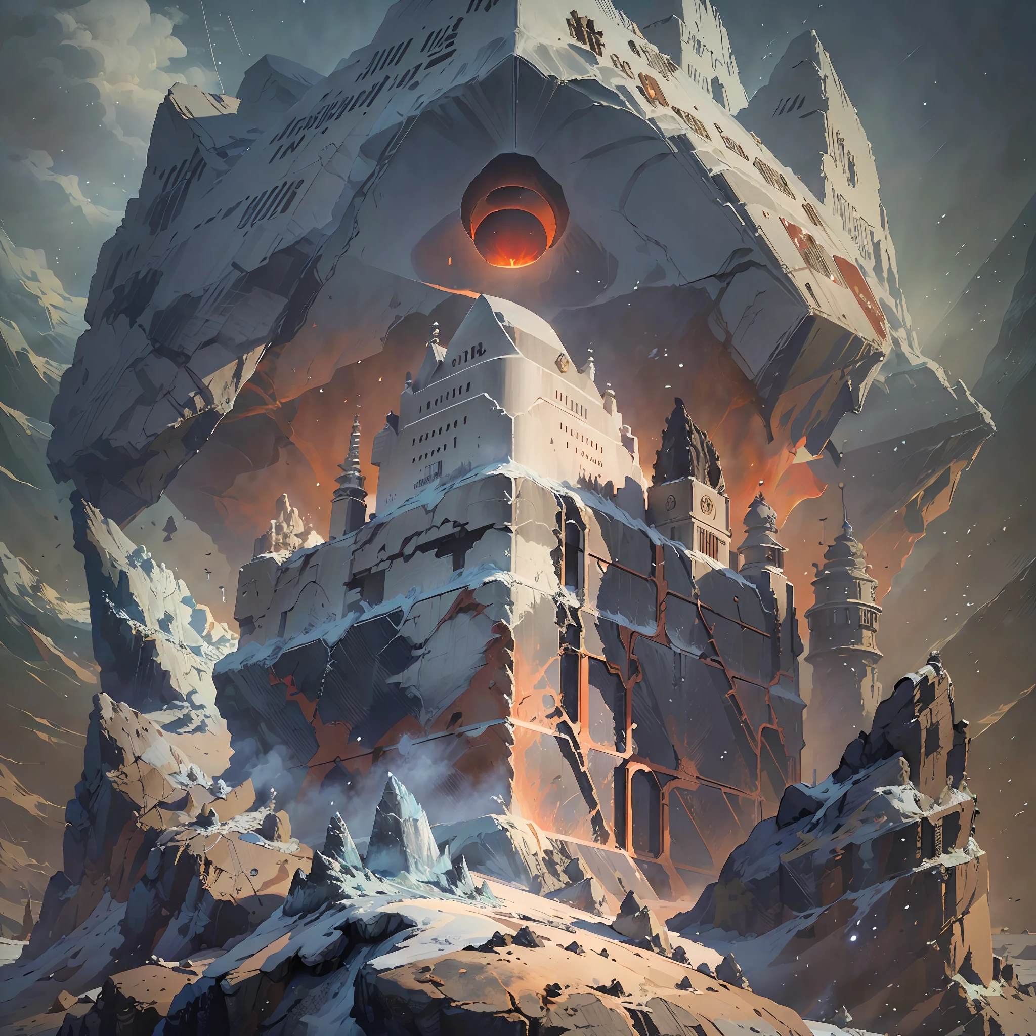 The pentagon is the stronghold of the fire nation, features of warm colors, which watches over the iceberg in which the Avatar is trapped