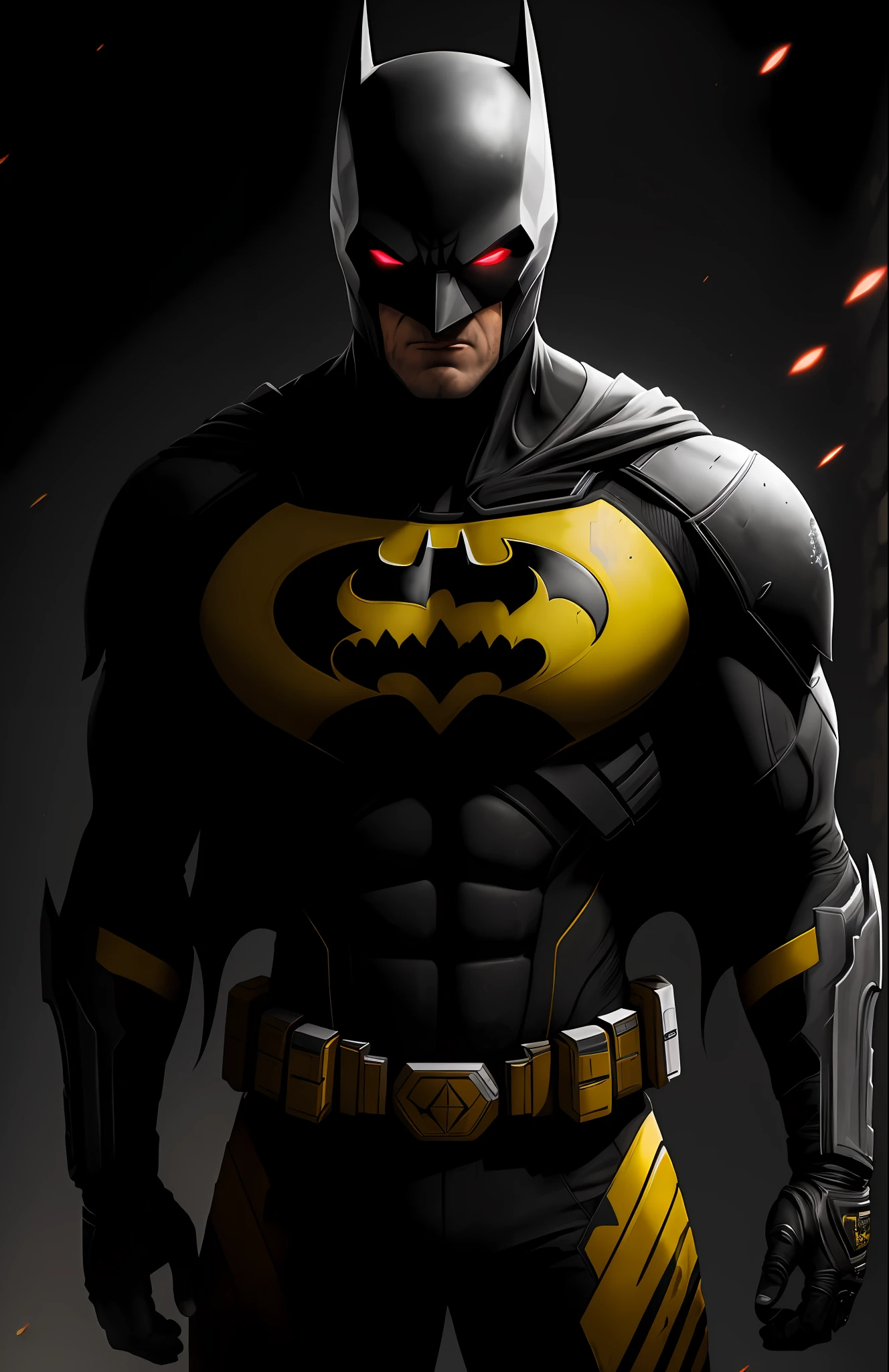 (dark shot: 1.1), epic realistic, Batman Beyond from DC, yellow gradient, black, brown and magenta color scheme, grunge aesthetics!!! graffiti tag wall background, art by Greg Rutkowski and artgerm, soft cinematic light, Adobe Lightroom, darkroom, HDR, intricate, highly detailed, (depth of field: 1.4), faded, (neutral colors: 1.2), (hdr: 1.4), (muted colors: 1.2), hyper-detail (artstation: 1.4), cinematic, warm light, dramatic light (complex details: 1.1)