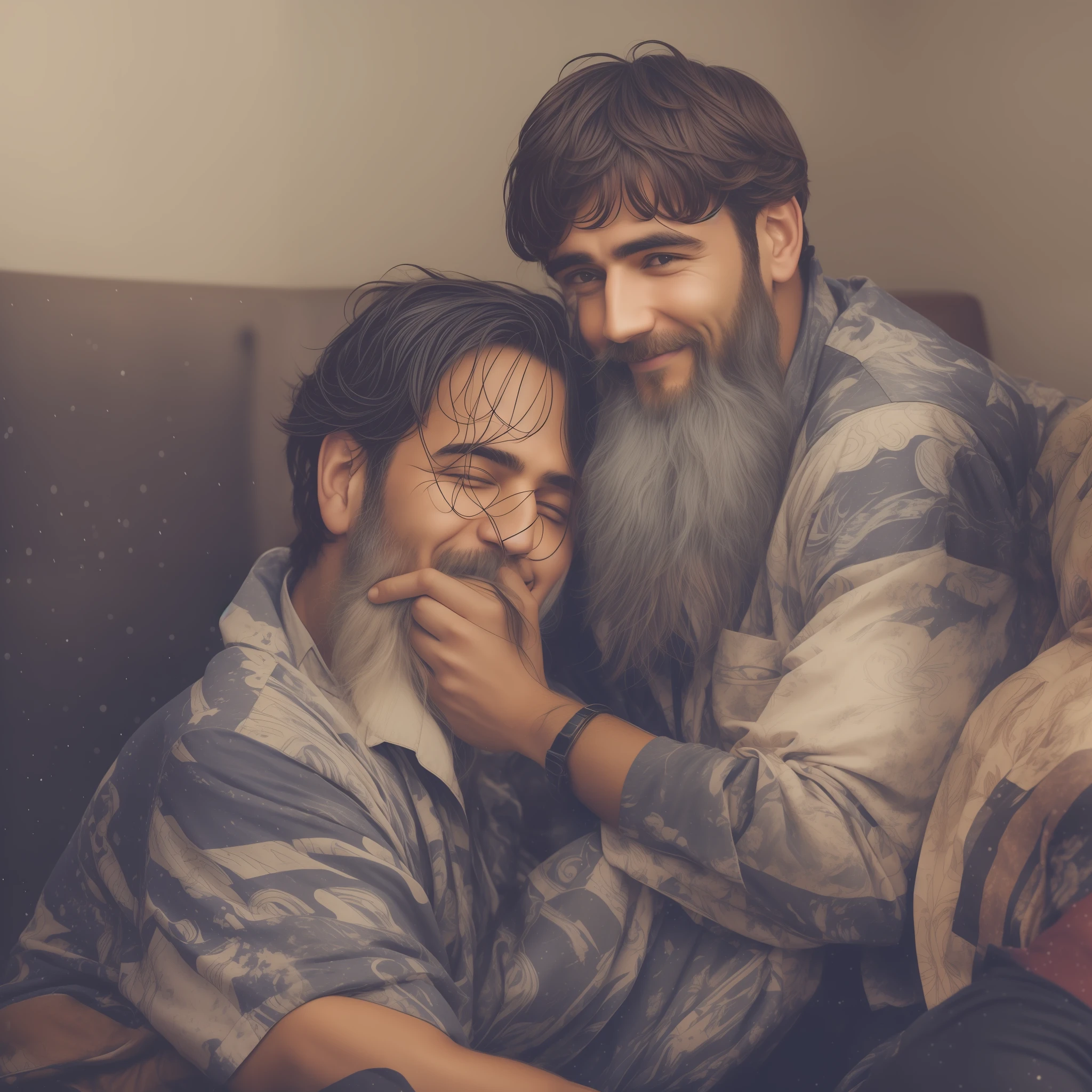 Image of a sad person, and next to him a happy person