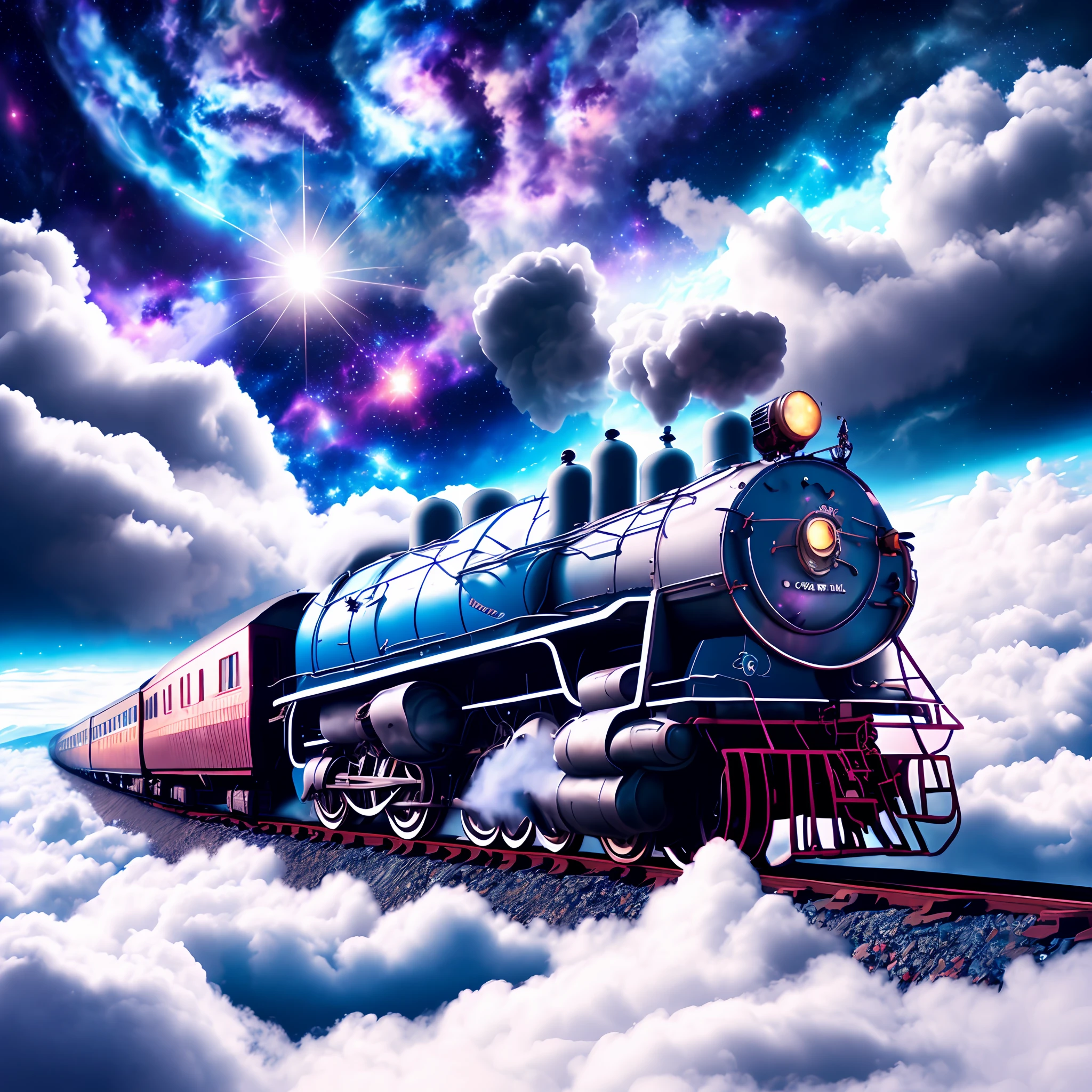 (CosmicTrain style:1) above the clouds between dimensions