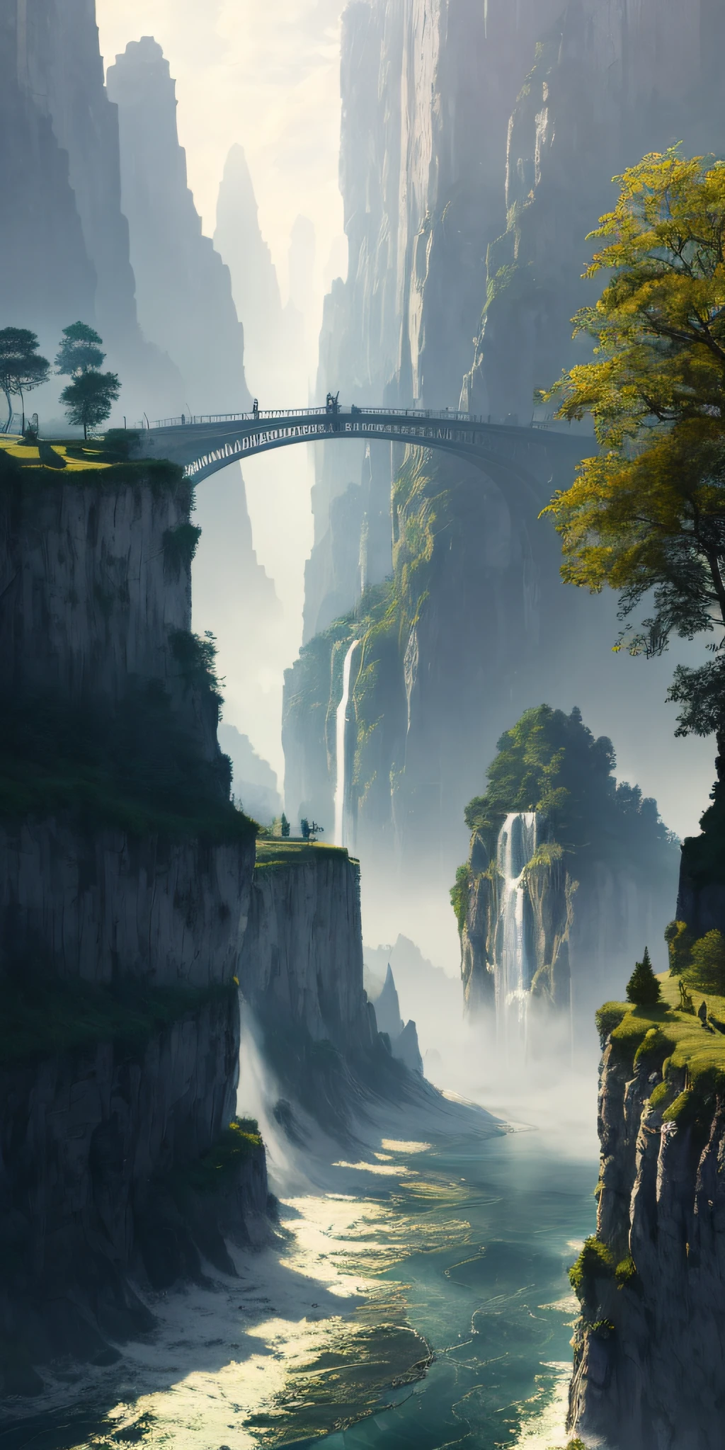 Analog style,ChromaV5,nvinkpunk,(extremely detailed CG unity 8k wallpaper),An image of a majestic river,the boat. trees on the sides, tiny waterfall, intense fog ,award winning photography, Chromatic Aberration, Detailed , HDR, Bloom, style by Monet, Pissarro, and Sisley ,trending on ArtStation, trending on CGSociety, art by midjourney