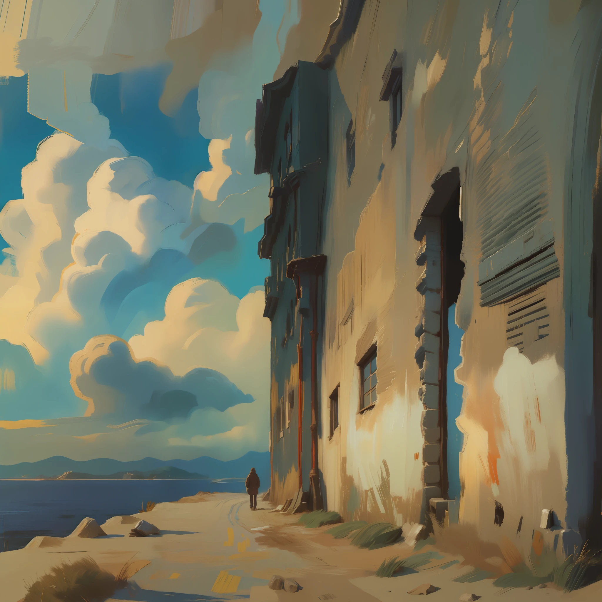 (Absurdity: 1.2), (Masterpiece: 0.8), (Depth of field: 0.8), (Good Texture: 0.7), (Wind: 0.6), (Cloud: 0.8),