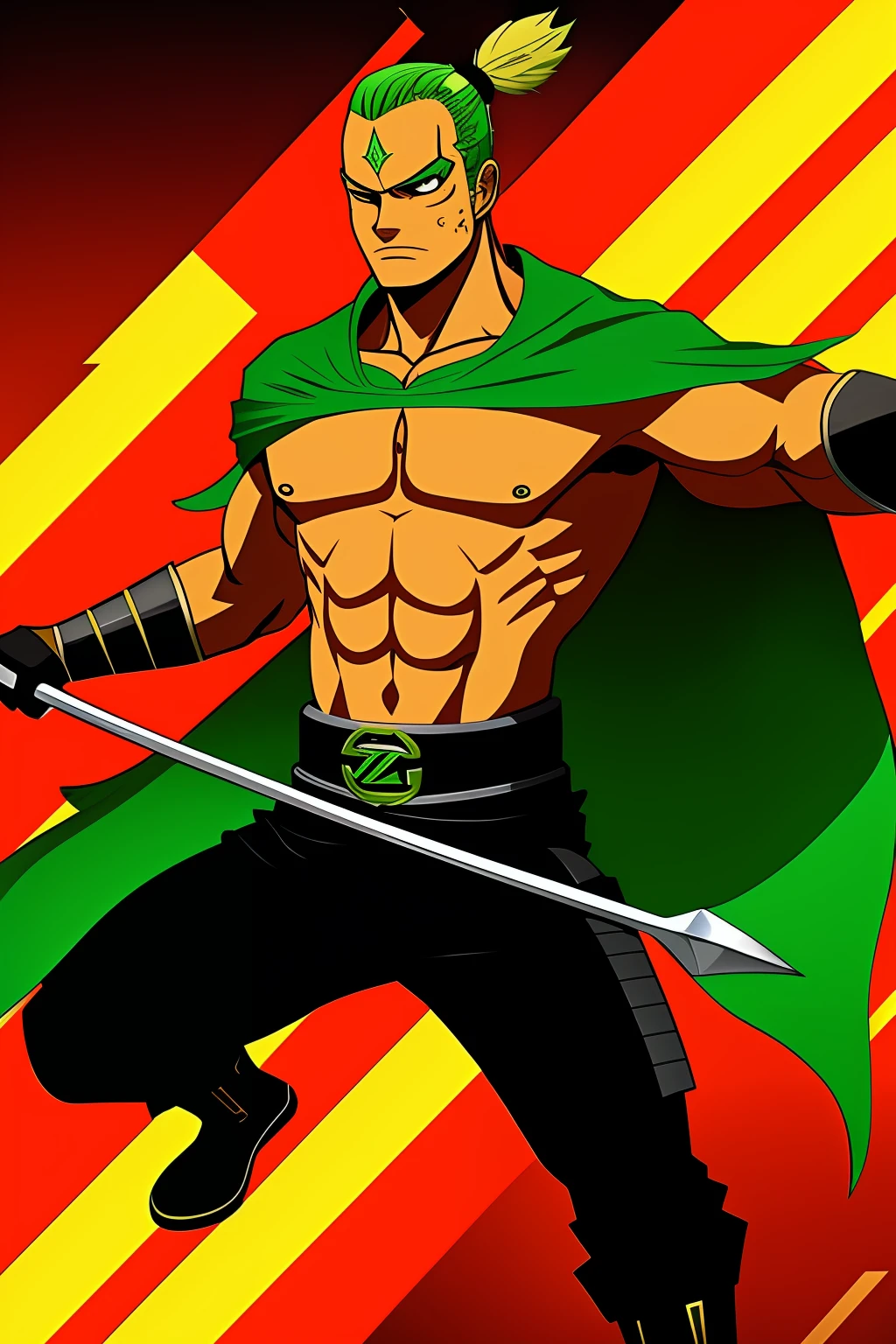 Make Zoro as a character from Wakanda