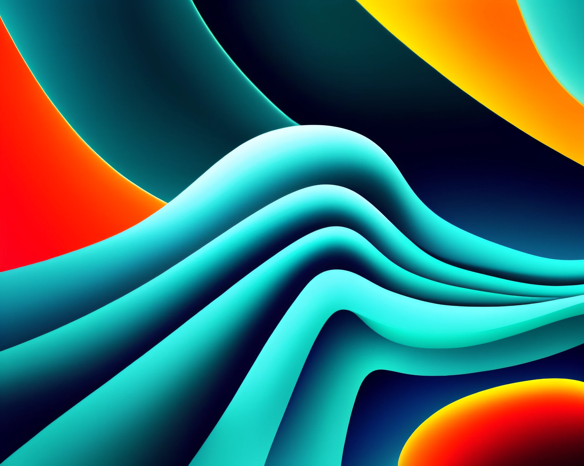 Close-up of dark blue light green light blue background with a wave of colors, 1 0 2 4 Farben abstract, swirling vibrant lines, bright cartoon colors, bright dark blue light green light blue, vibrant dark blue light green light blue, vibrant background, flat bright colors, iPhone 15 background, flat, flat and bright blue, flat, flat and bright blue, flat blue, flat blue, flat blue, light blue, matte texture, slight shadow at the intersection of the image
