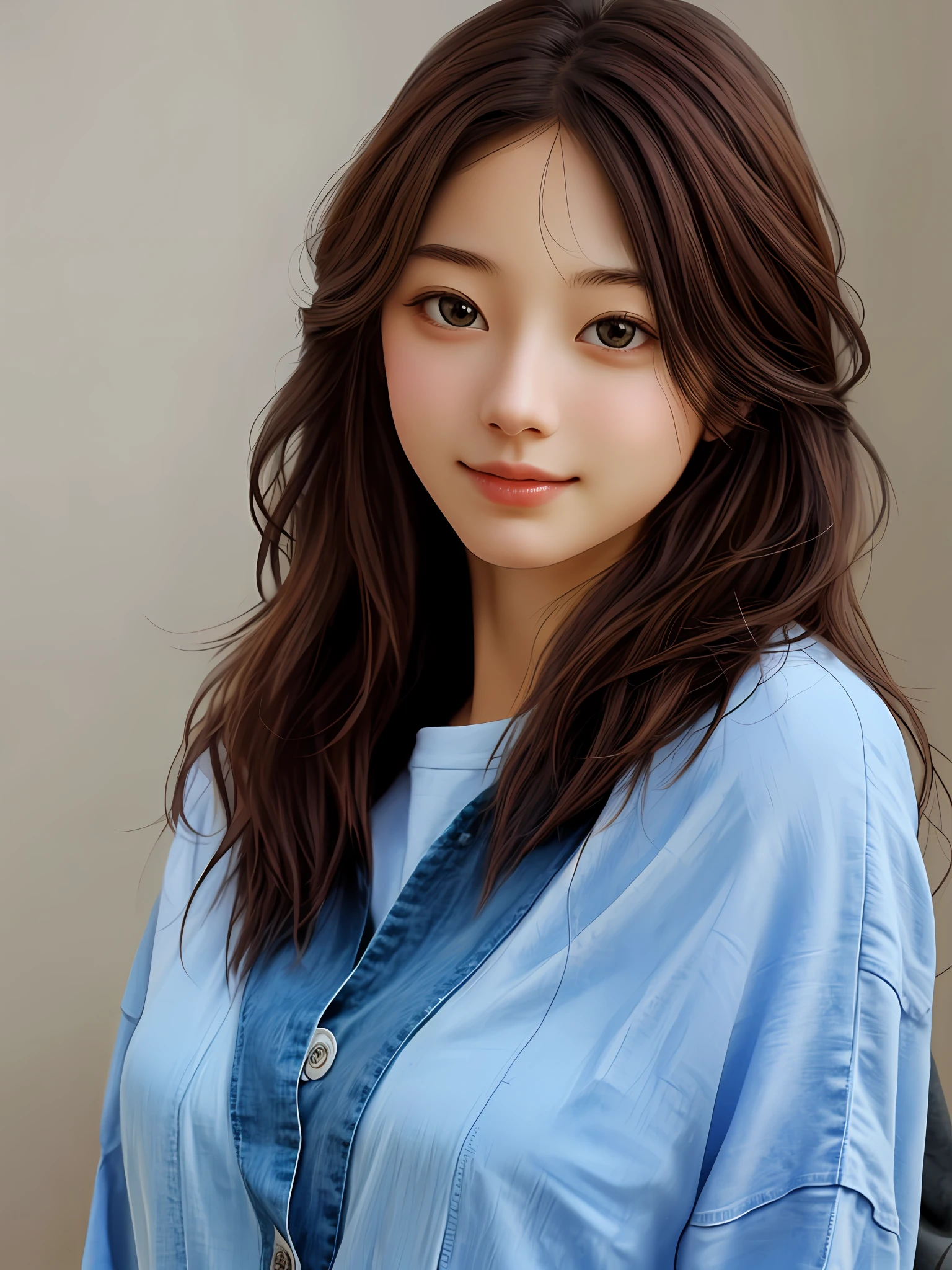 cute girl photo realistic