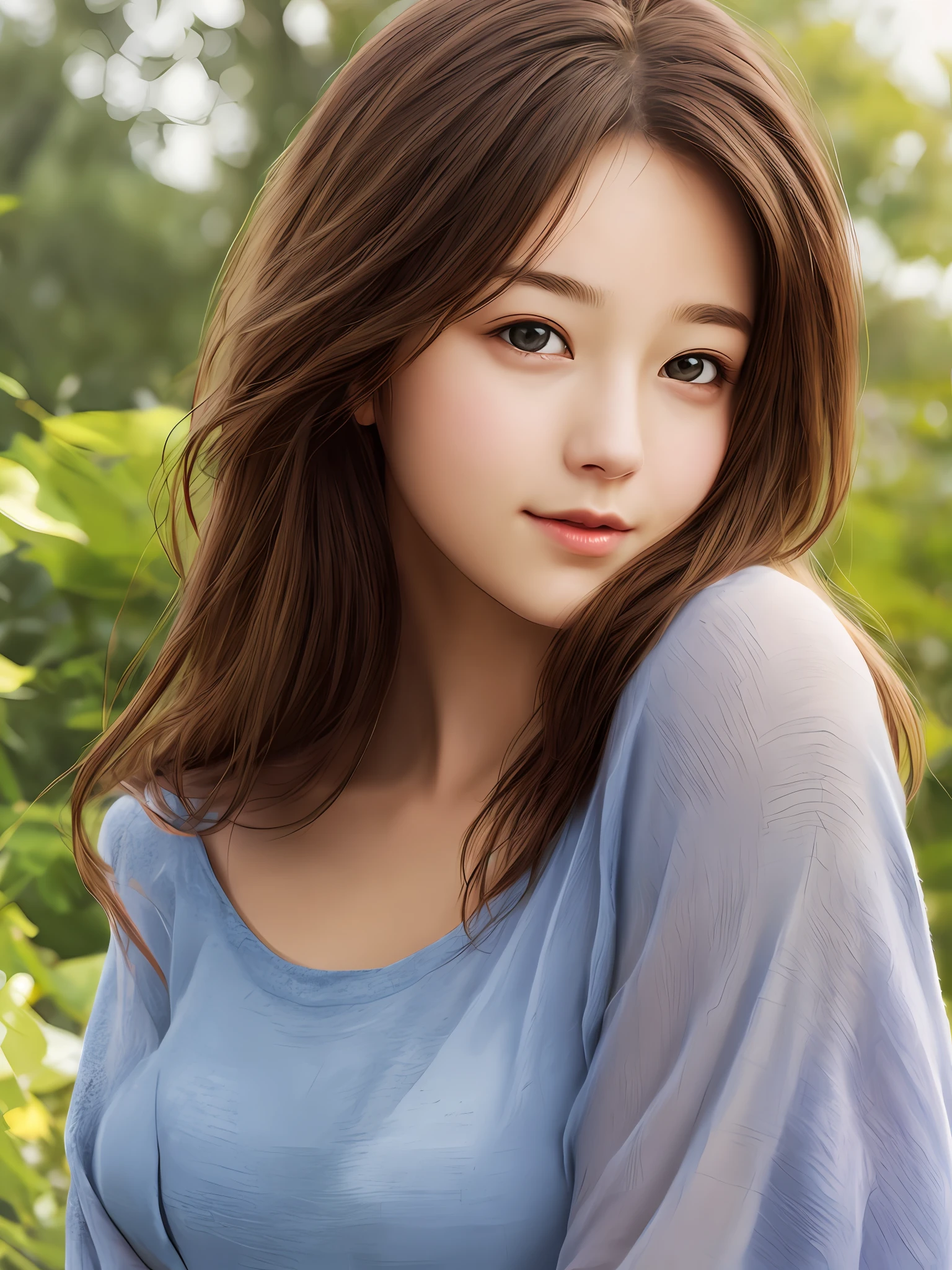 cute girl photo realistic