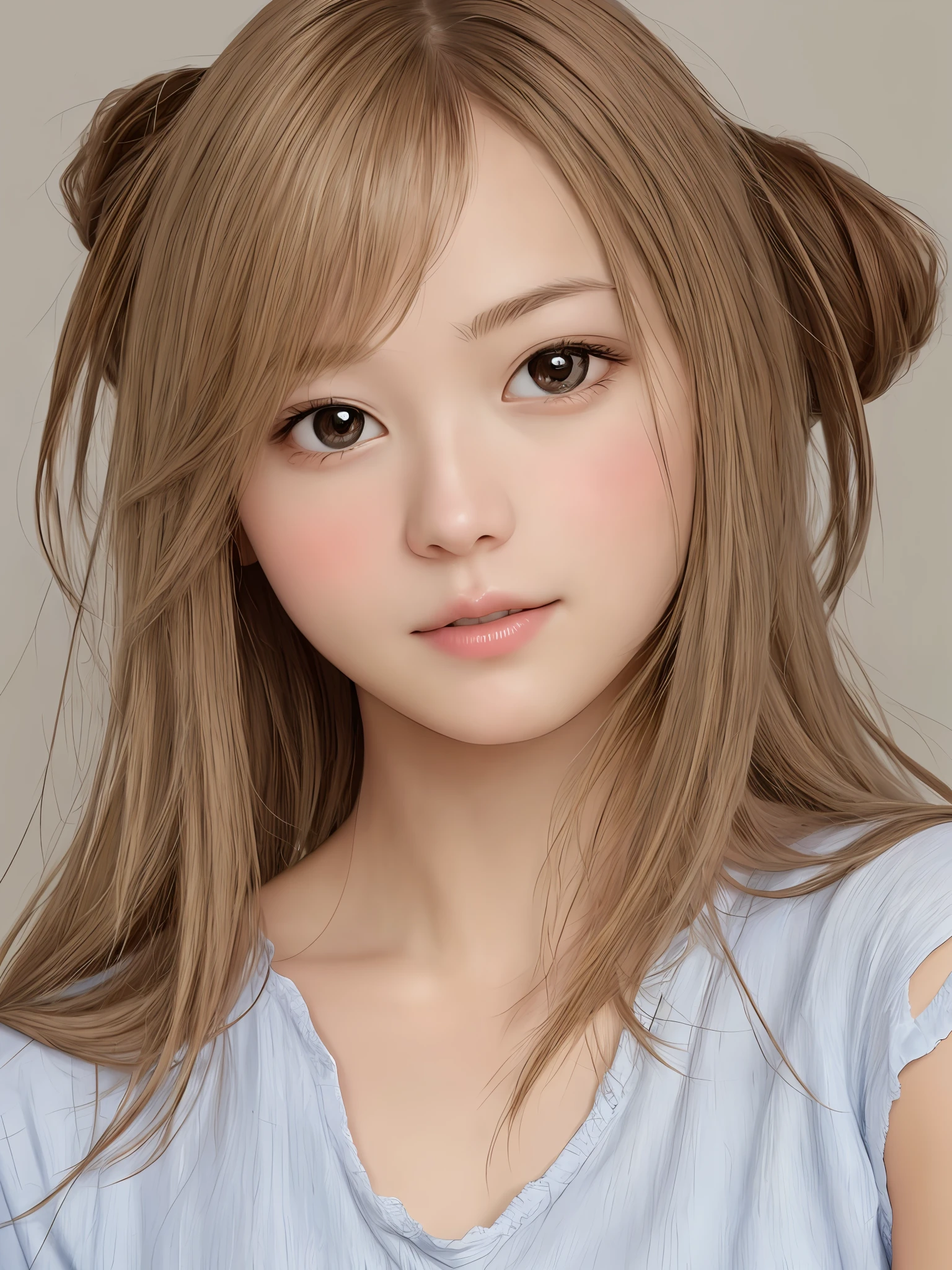 cute girl photo realistic
