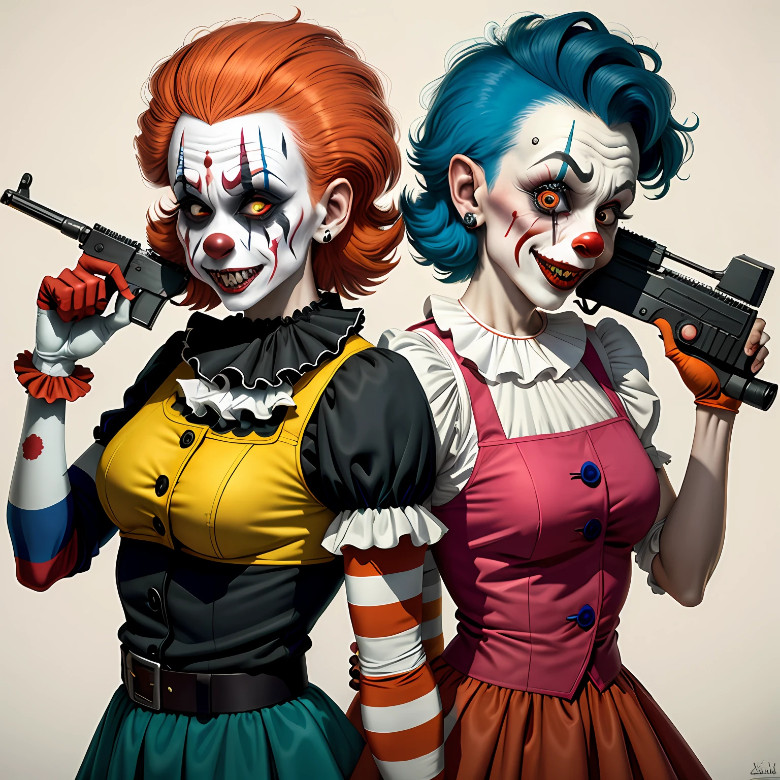 Scary clowns with guns
