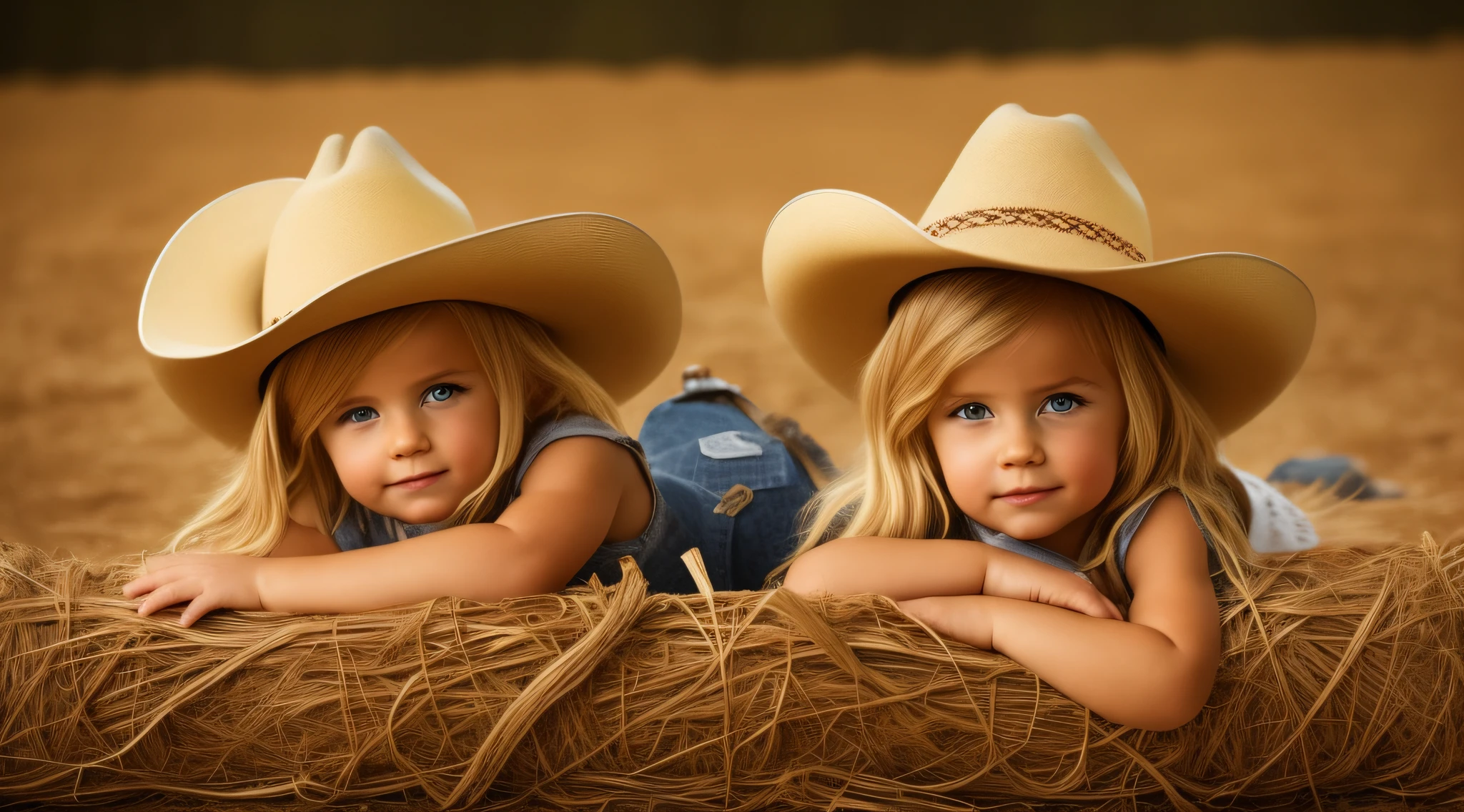 a closeup a long haired blonde child girl in a cowboy hat lying in hay, Madonna, album art cover, music album cover, music album art, album cover, CD cover, cover art, album cover, album cover, album cover, cow-girl, alternative album cover, Montana, album art, cowgirl, promotional photo, artwork, album cover!