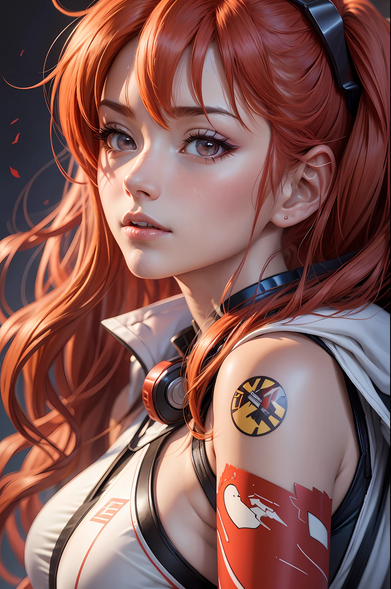 a woman in a red suit with long hair, beautiful asuka from evangelion, asuka langley soryu, asuka langley sohryu, asuka langley souryuu, asuka langley, asuka from evangelion, portrait of asuka langley soryu, asuka suit under clothes!, beautiful android woman, perfect anime cyborg woman, evangelion,Extremely realistic and real image, extreme image quality, extremely realistic and real, image with very high quality and very high definition, image made by Canon camera, photo, photography, realism, reality, photo, photography 16k - --auto --s2