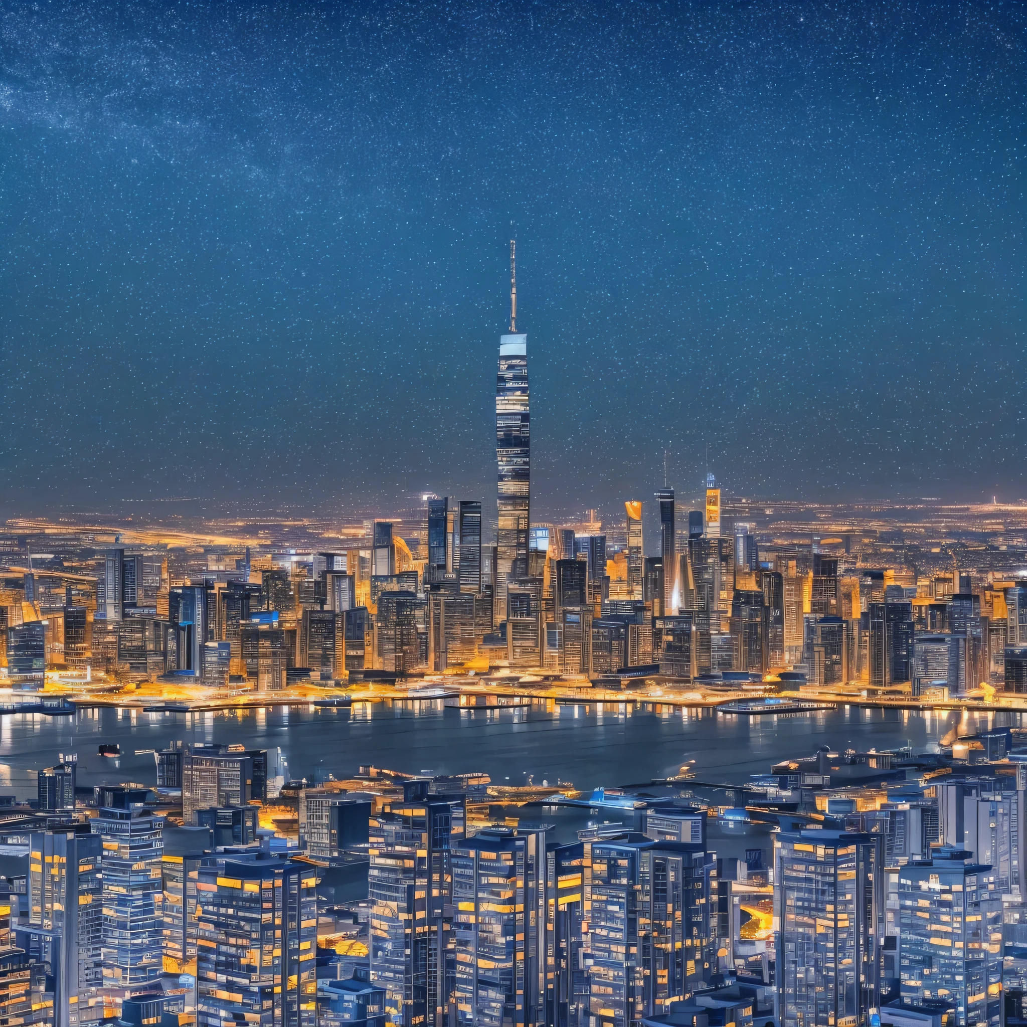 ((Top quality)), ((Masterpiece: 1.3), City, Night, Blue, Photography, 8K --auto --s2