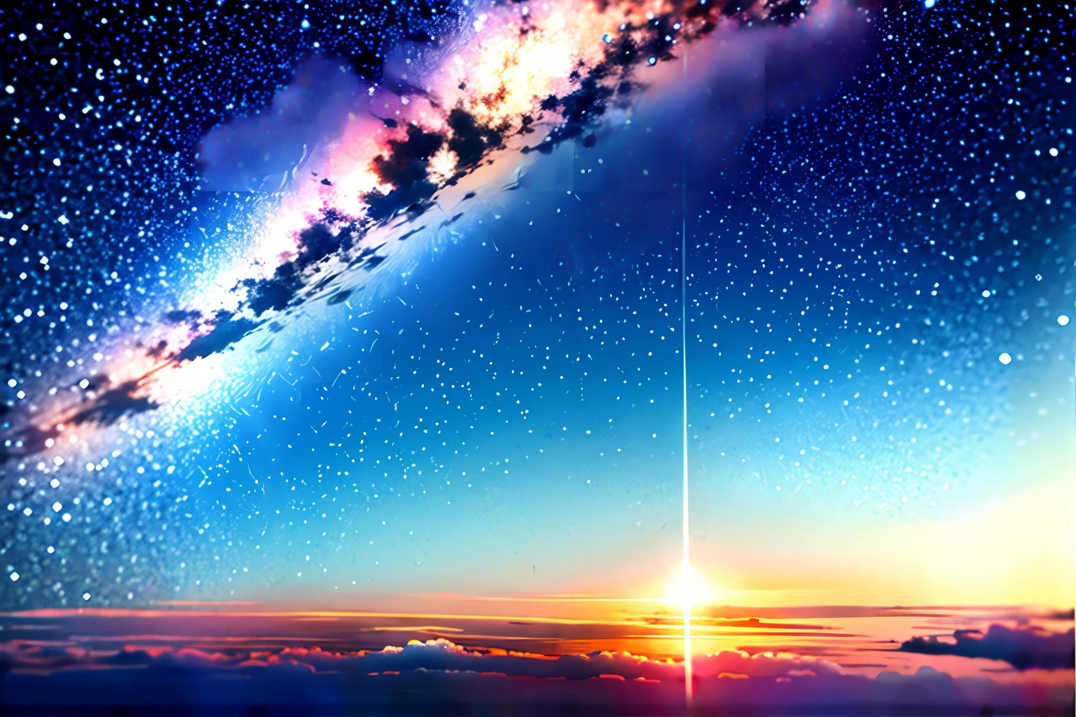 Starry sky, free, vast, back