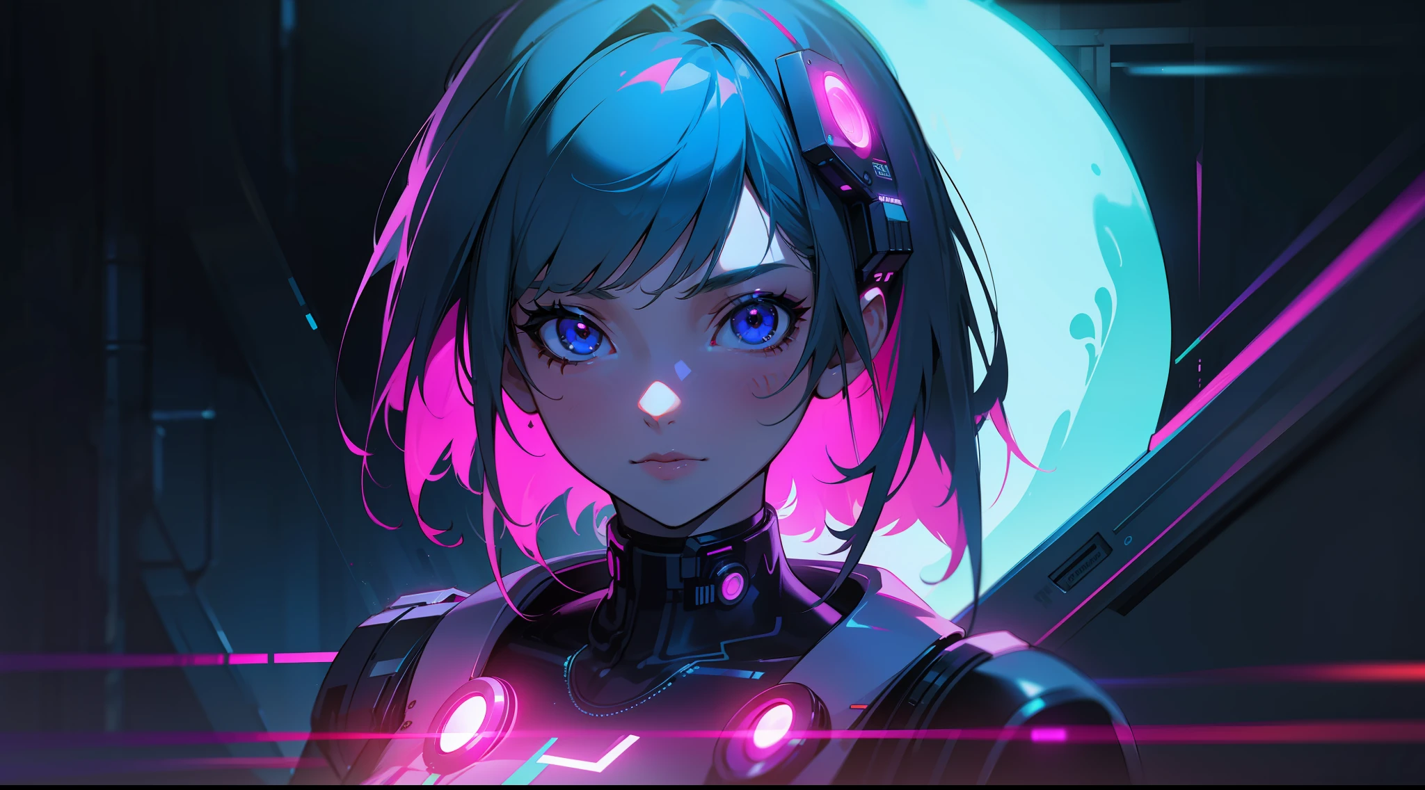 (8K, Masterpiece), A girl, cyberpunk, psychedelic neon light,