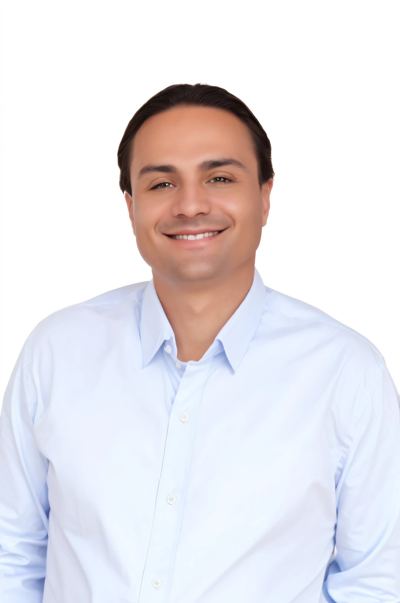 smiling man,sunbeam background, blue sky