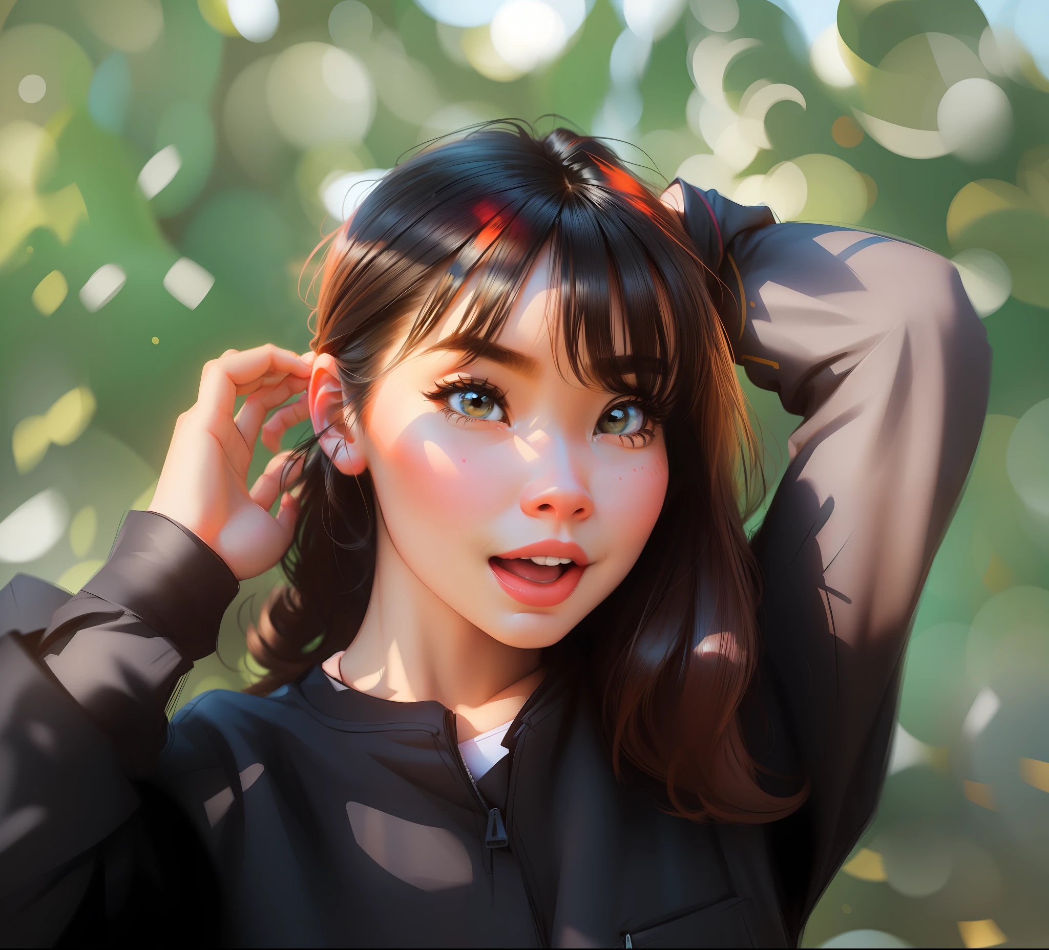 (Bright and lively Disney Pixar style)+, (cute girl), (energetic and lively atmosphere), (bright and dynamic colors), (similar to the one in the photo), (realistic )