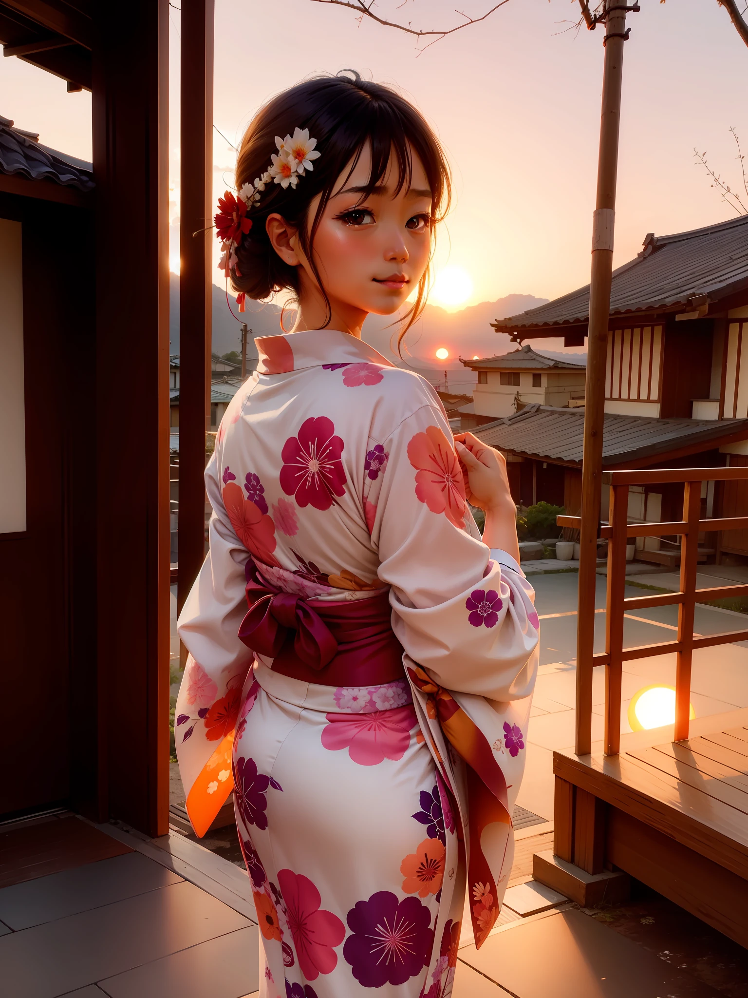 Yukata, sunset