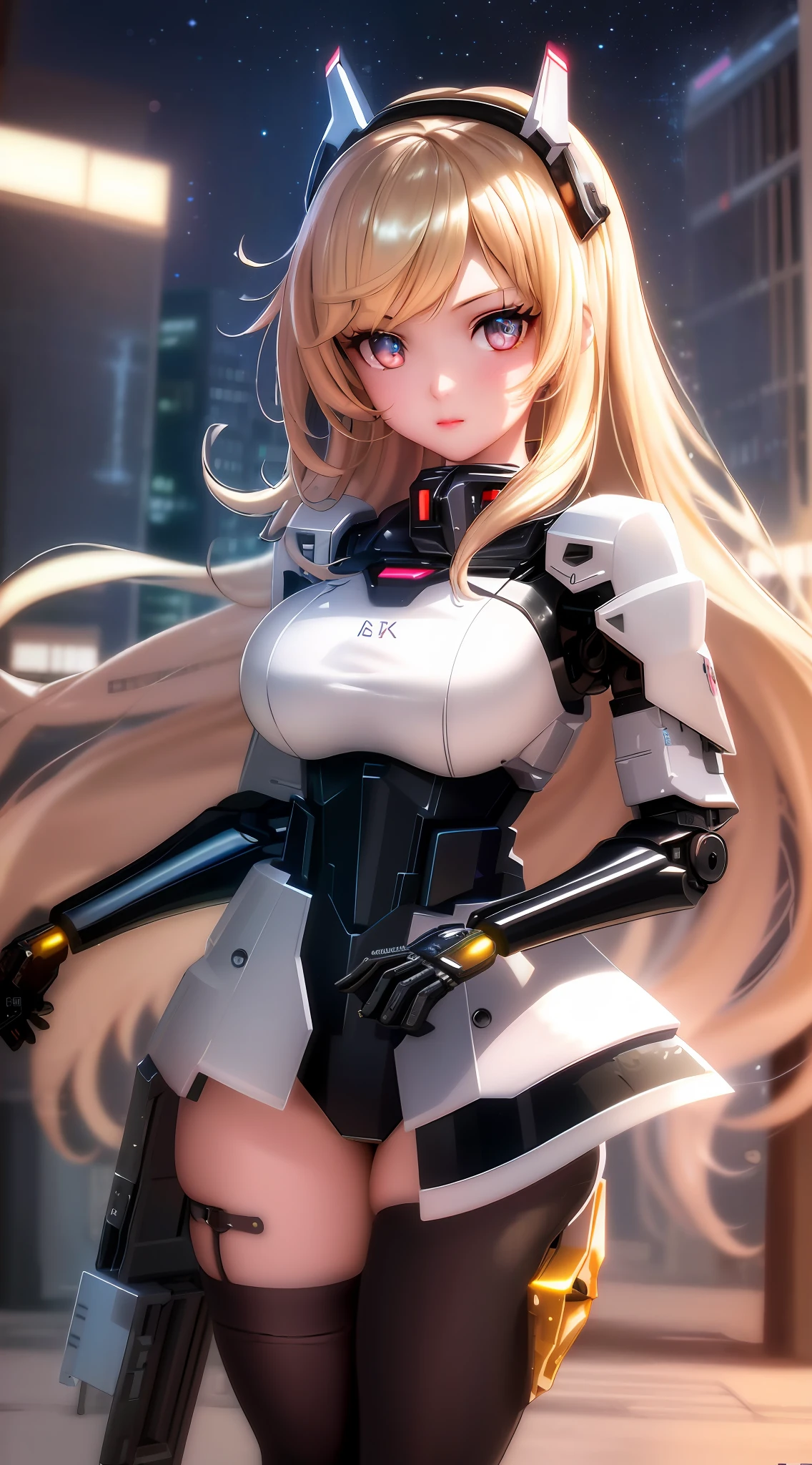 High resolution, highest quality: 1.4, close-up of robot with sword in the city, from the night of the ark, detailed body, super detailed, masterpiece, perfect masterpiece, anime mecha aesthetics, best anime 4k konahan wallpaper, DSLR camera lens, close-up shot, perfect, masterpiece, mechanized Valkyrie girl, ((detailed face, Detailed Eyes: 1.4)), Perfect Masterpiece, Girl in Mecha Network Armor, Mecha Aesthetics, Female Mecha, Ethereal and Mech Theme, Anime Robot with Organic Mix, From Ark Night, Detailed Digital Anime Art, Armor Girl: 1, Brownish Red Shiny Body, Metallic Texture, Futuristic Sense of Technology, Ultra Detailed, Masterpiece, Detailed Height, Dynamic Angle, ((((Perfect Detailed Face, Shiny Eyes))), Pretty Girl, Perfect Girl, Masterpiece, Realistic, Lipstick, Blush: 1, Perfect Masterpiece, Dynamic Light, Perfect Lighting, Background, Detailed Background, Space Capsule, Punk style Space Capsule, Realistic, Detailed, super detail, perfect detail, masterpiece, perfect lighting, dynamic light, perfect masterpiece