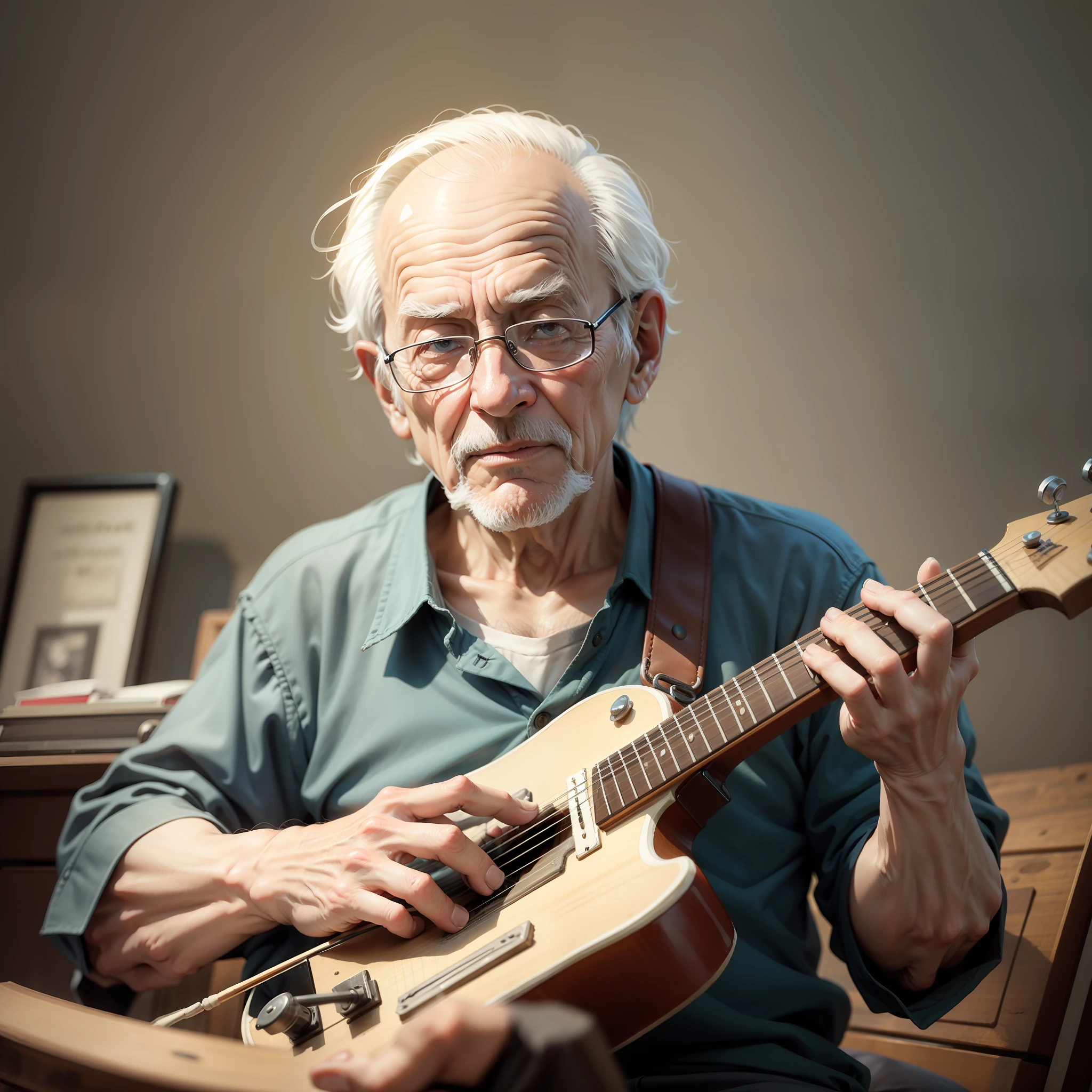 very old man perfect fingers playing flut --auto --s2