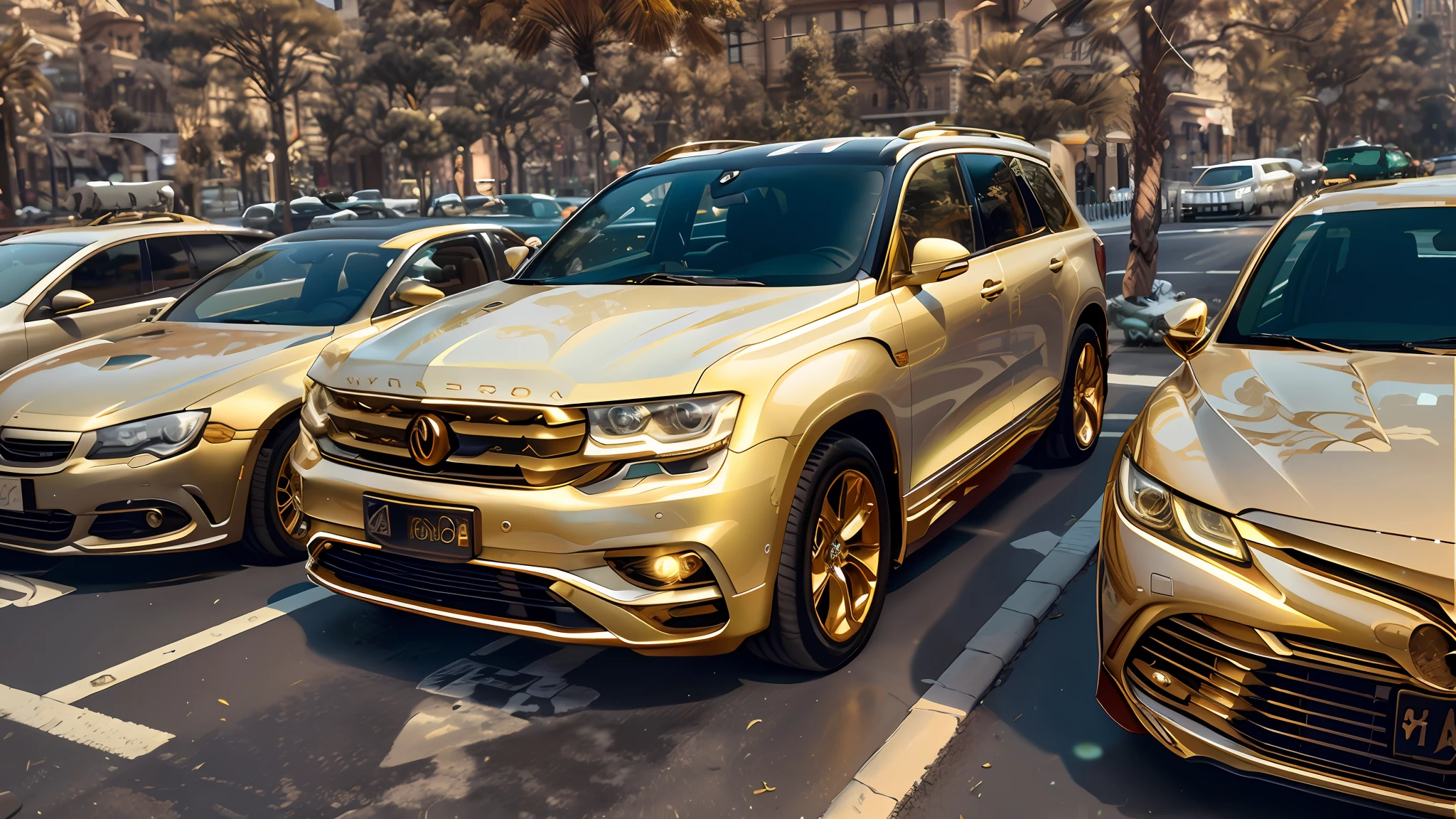 IvoryGoldAI luxury car in streets