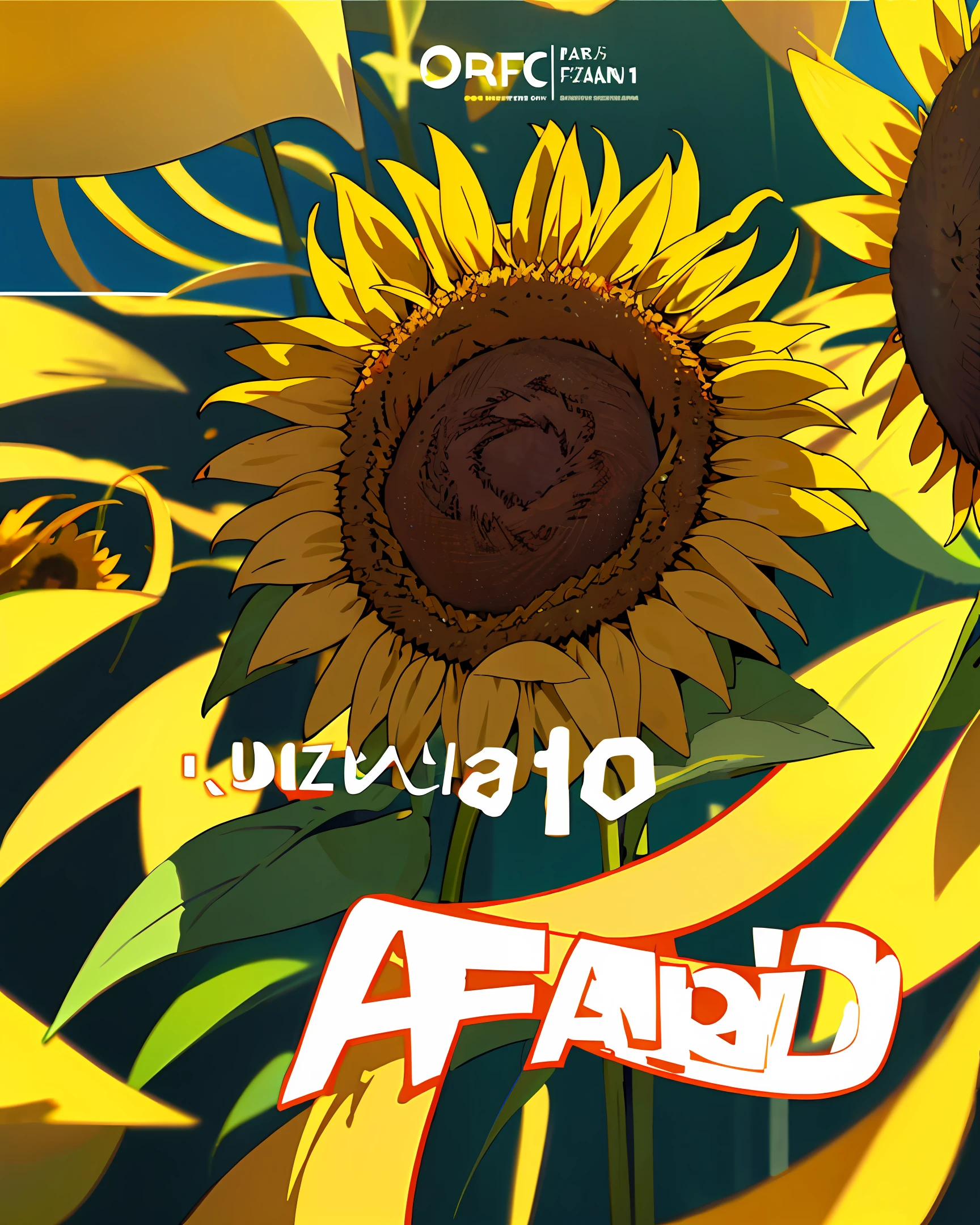 Sunflower company logo, ultra realistic, add text "Mariza"