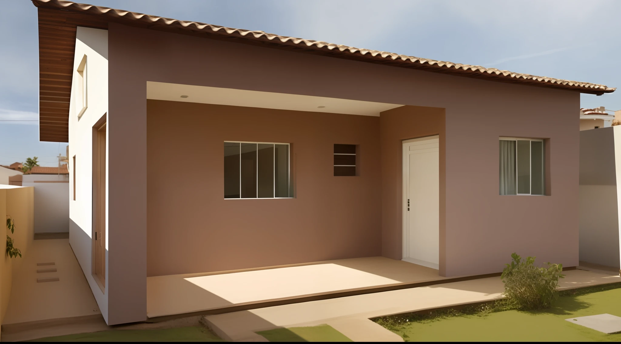 there is a small house with a small door and a small window, complete house, adreas rocha, by Willian Murai, frontal picture, listing image, by Robert Combas, andrea rocha, david rios ferreira, edu souza, rocha, icaro carvalho, freddy mamani silvestre facade --auto --s2