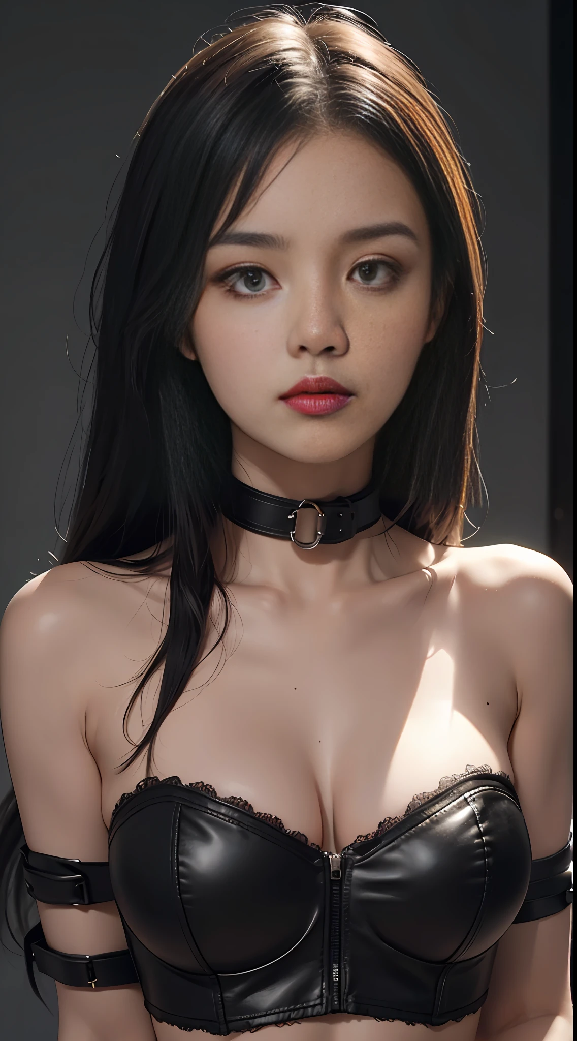 Angry Face, BDSM,slave,Rubber,Black Corset,Bondage,Collar,NSFW,((Best Quality, 8k, Masterpiece:1.3))), Crisp Focus: 1.2、(Layer Cut, Big:1.2),Beautiful Woman with Perfect Figure: 1.4、Slender Abs:1.2、Wet Body:1.5、Highly Detailed Face and Skin Texture、Detailed Eyes、Double Eyelids,Long Hair