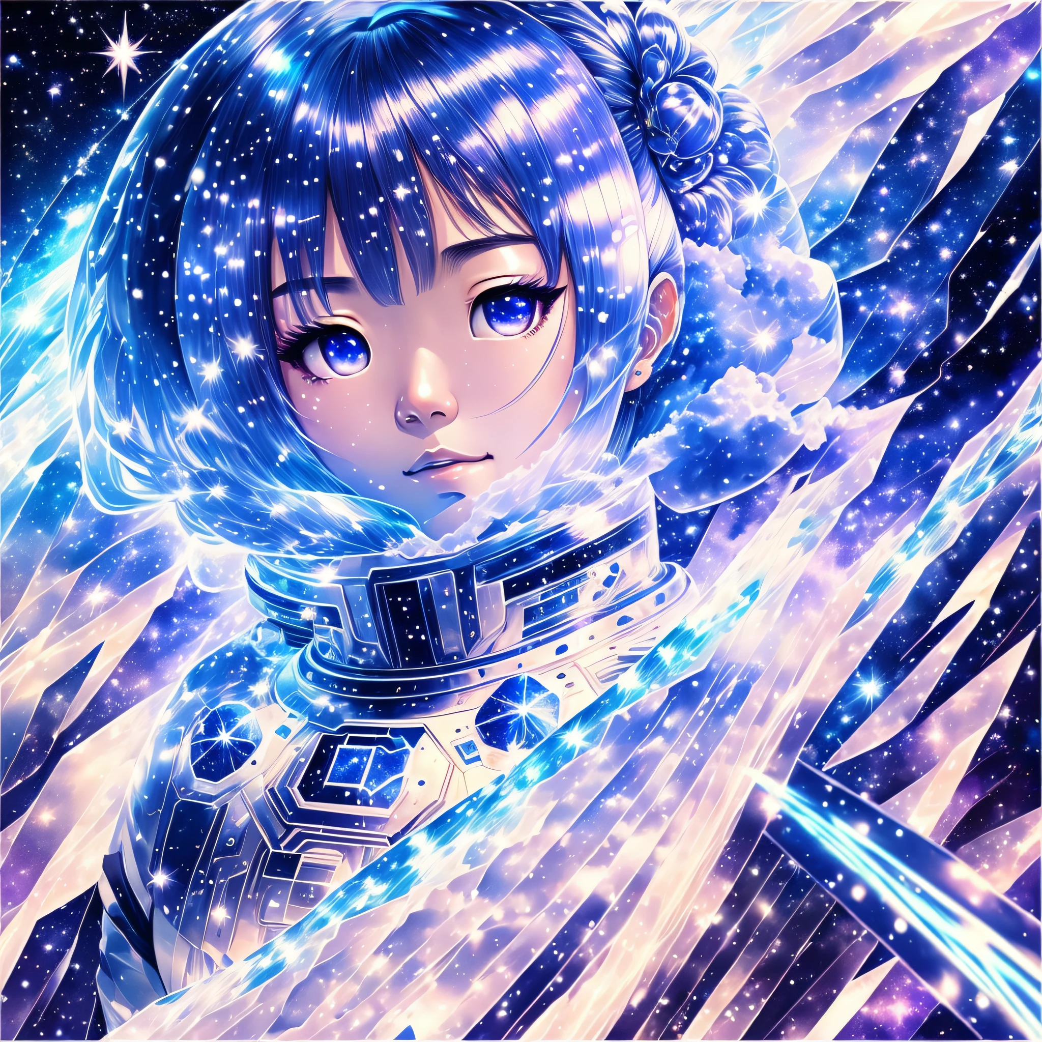 Kamisato Ayaka, space background, ice power --auto --s2