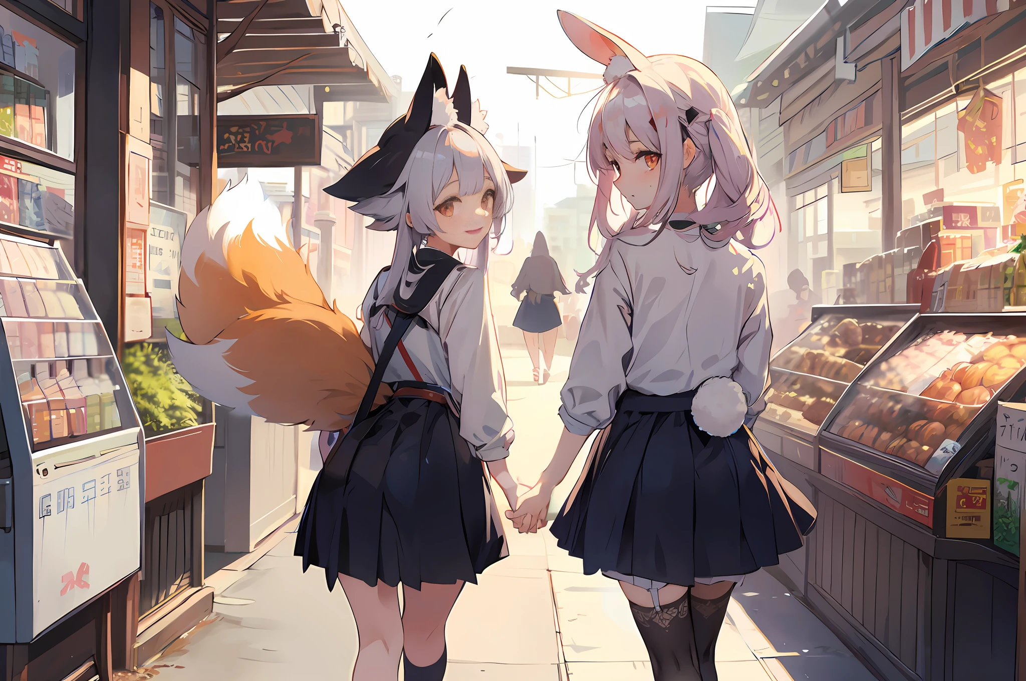 Rabbit ears, hair