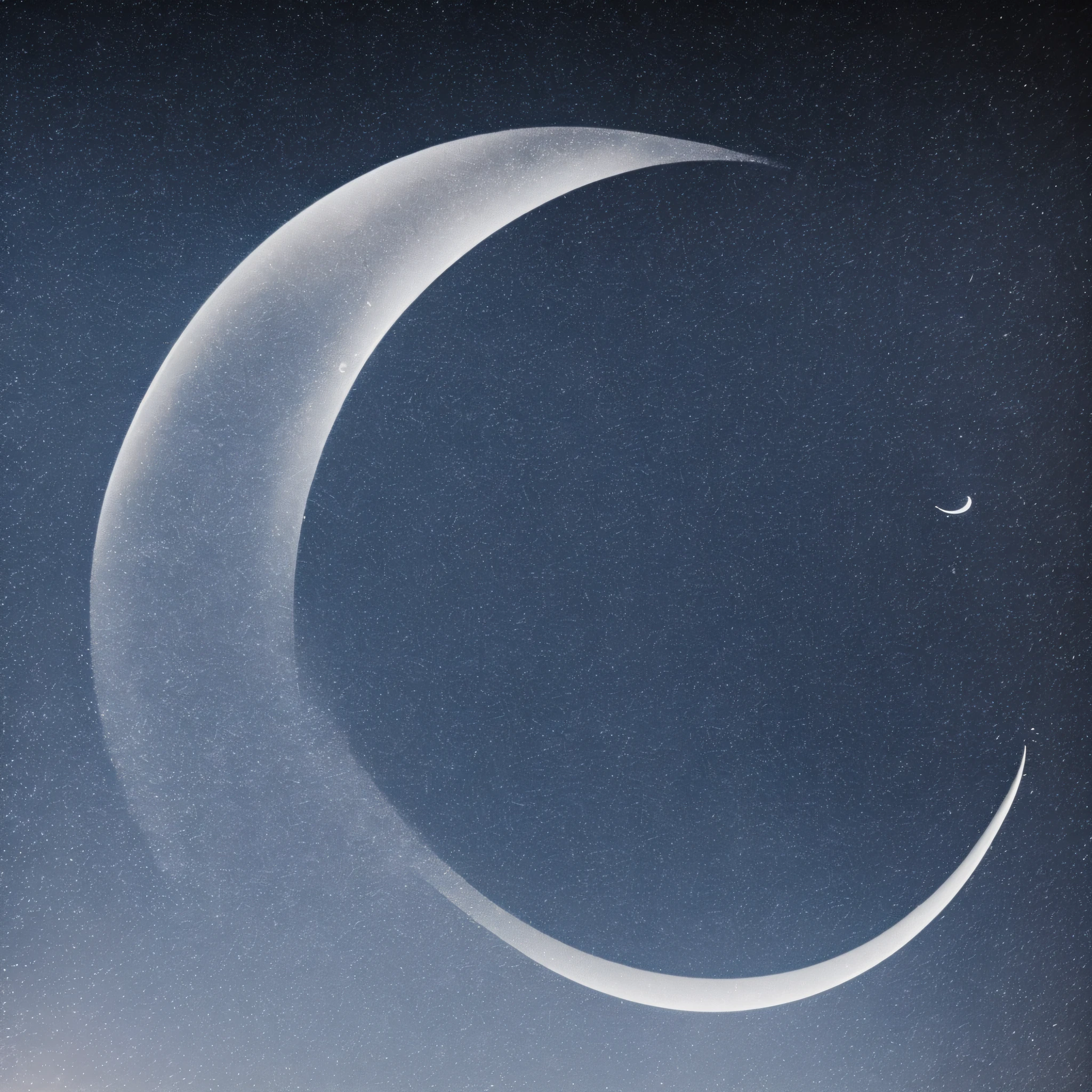 Photography, crescent moon, dark, sky, --auto --s2